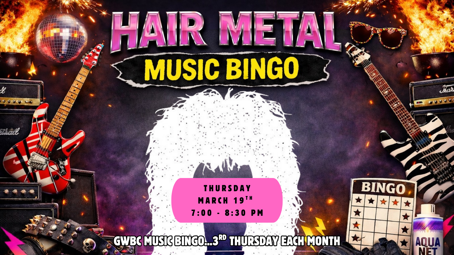 GWBC Music Bingo: 80's Hair Metal