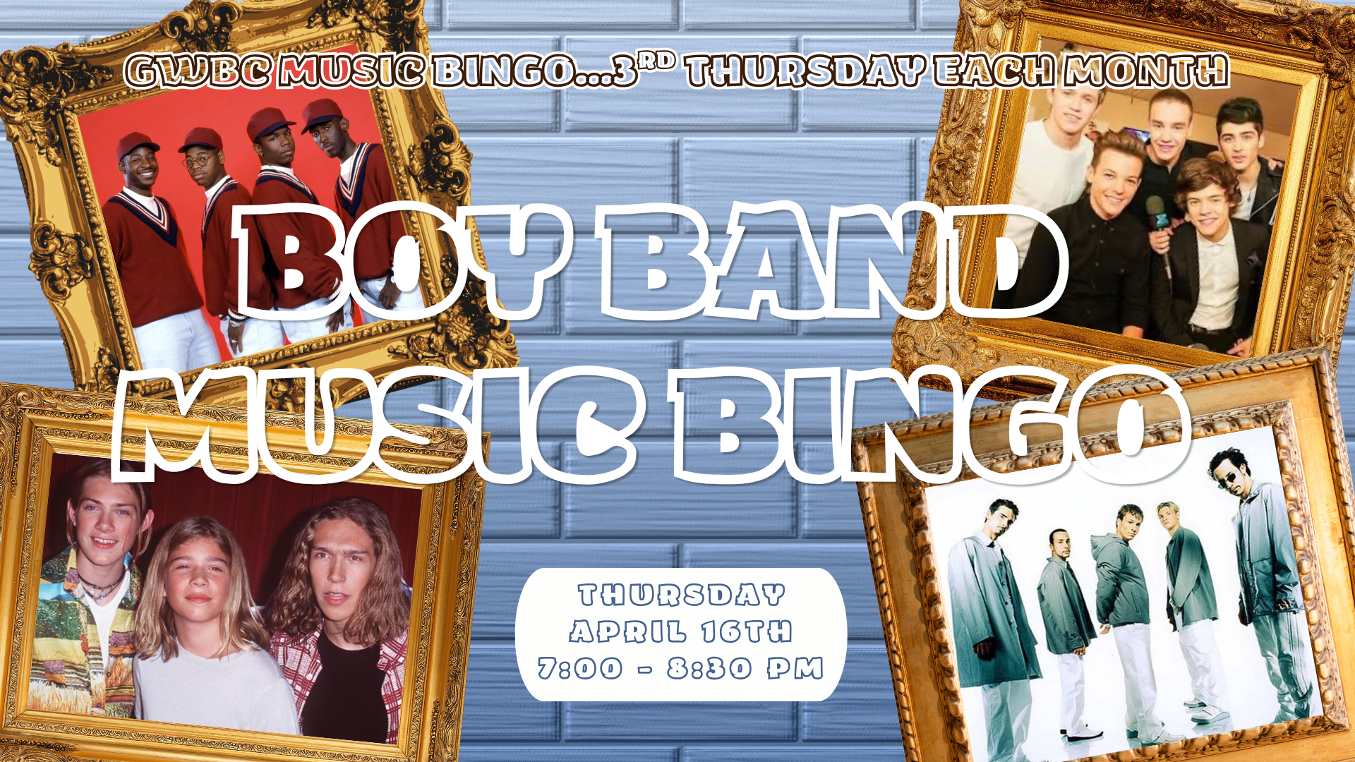 GWBC Music Bingo: Boy Bands