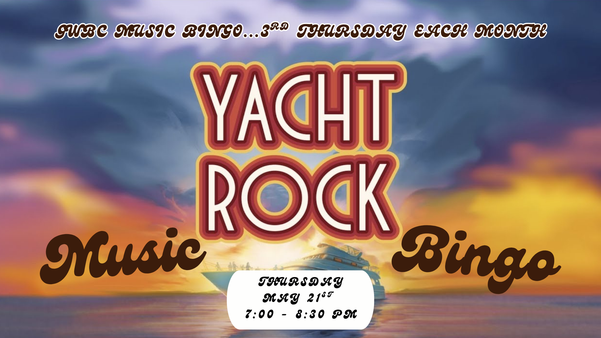 GWBC Music Bingo: Yacht Rock