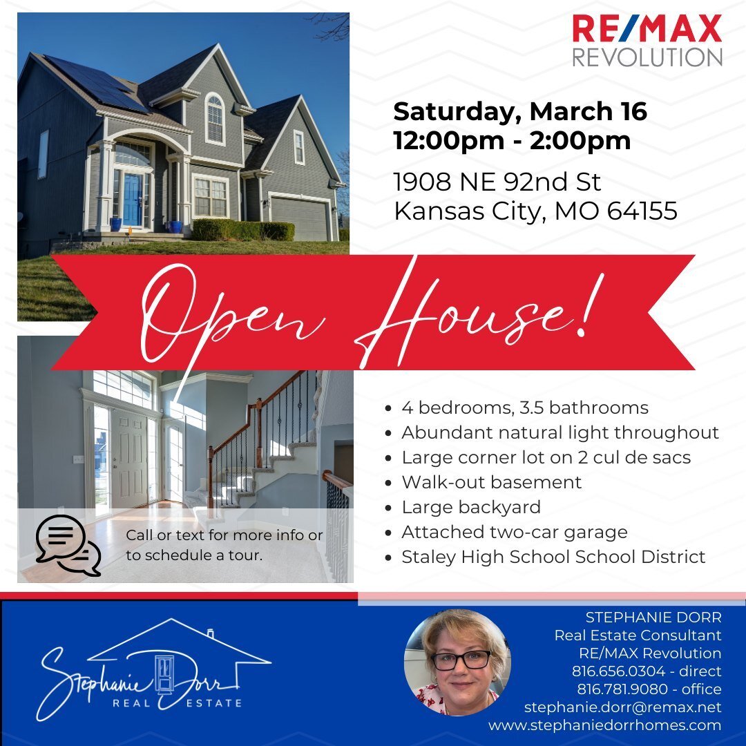 Come see this beautiful four-bedroom, three-bath home in Brooklyn Highlands on Saturday, March 16, from 12:00 p.m. to 2:00 p.m. 

Call or text with questions or to schedule a tour (816) 656-0304.