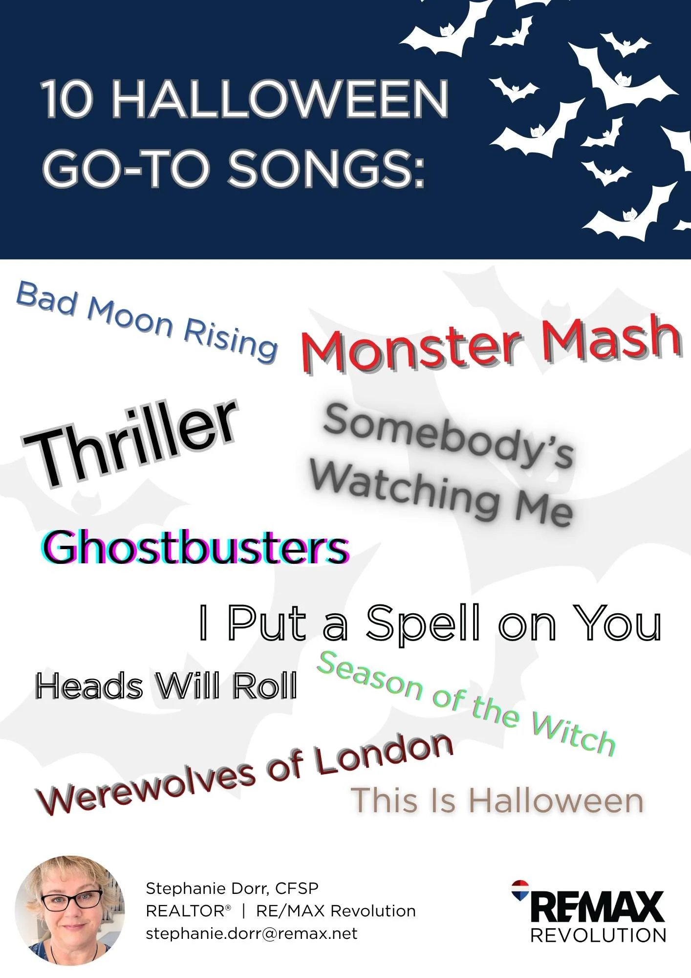 🎃 Spooky season soundtrack time! My go-to Halloween classics: &ldquo;Thriller,&rdquo; &ldquo;Monster Mash,&rdquo; &ldquo;Somebody&rsquo;s Watching Me,&rdquo; &ldquo;Ghostbusters,&rdquo; and &ldquo;I Put a Spell on You.&rdquo; 👻🎶

Which song do you