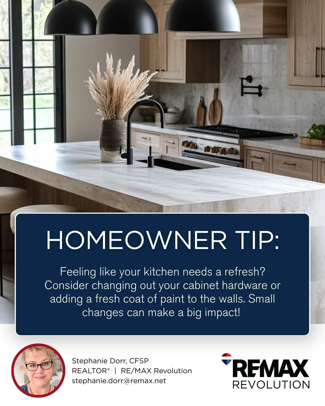 ✨ Kitchen glow-up time! ✨ Swap out that old cabinet hardware or add a pop of color on the walls 🎨 Small updates, big vibes! 😍

#KitchenRefresh #HomeTips #FreshLook #HappyHome #stephaniedorrhomes #kansascityrealestate #homeequity