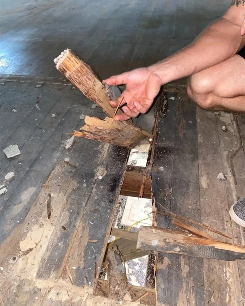 Existing Flooring Prior to Demolition