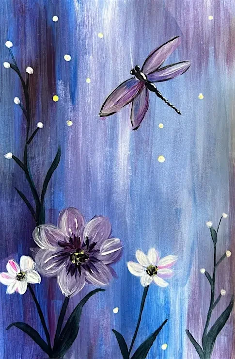 Sip and Paint: Dragonflies &amp; Florals