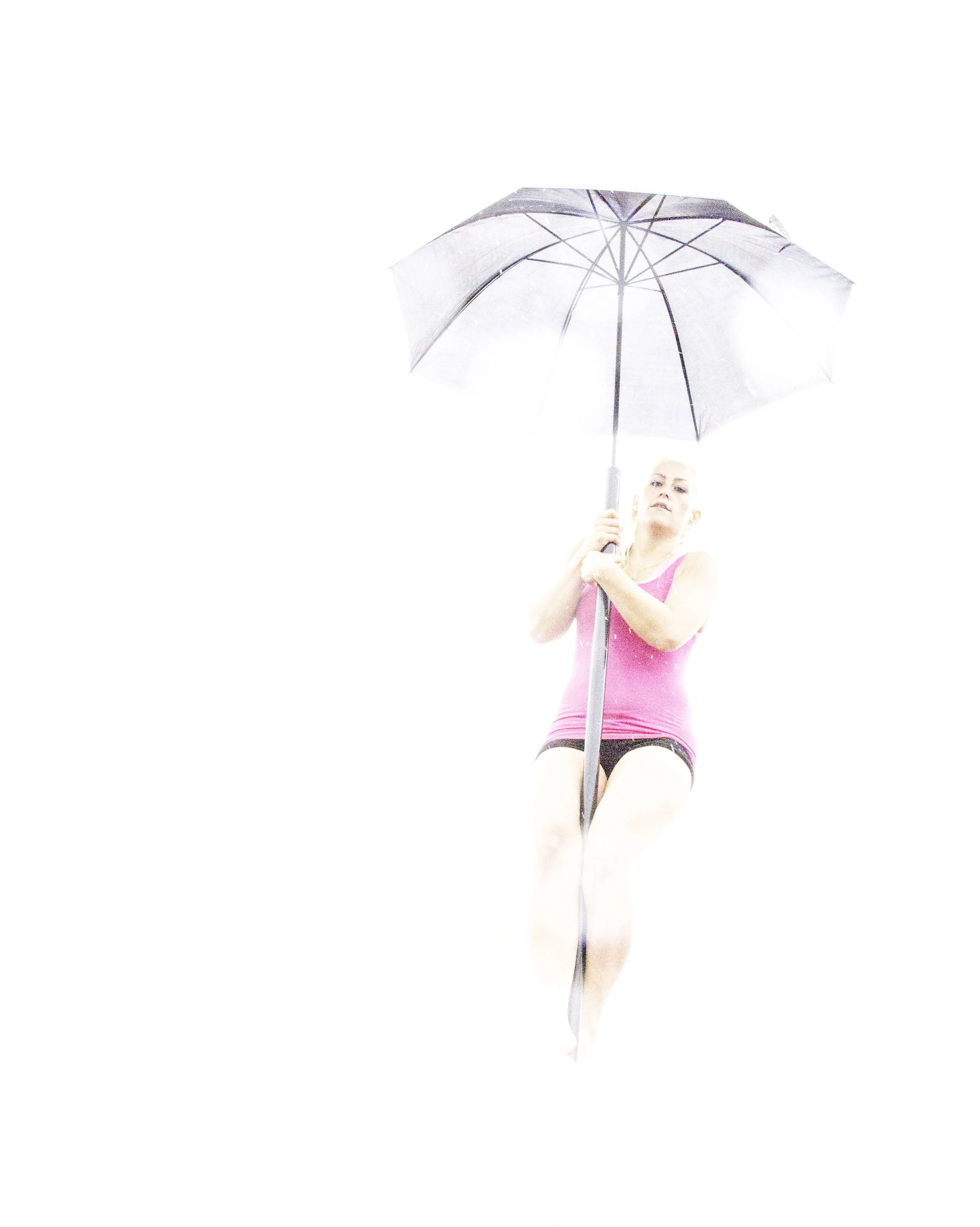 umbrella person