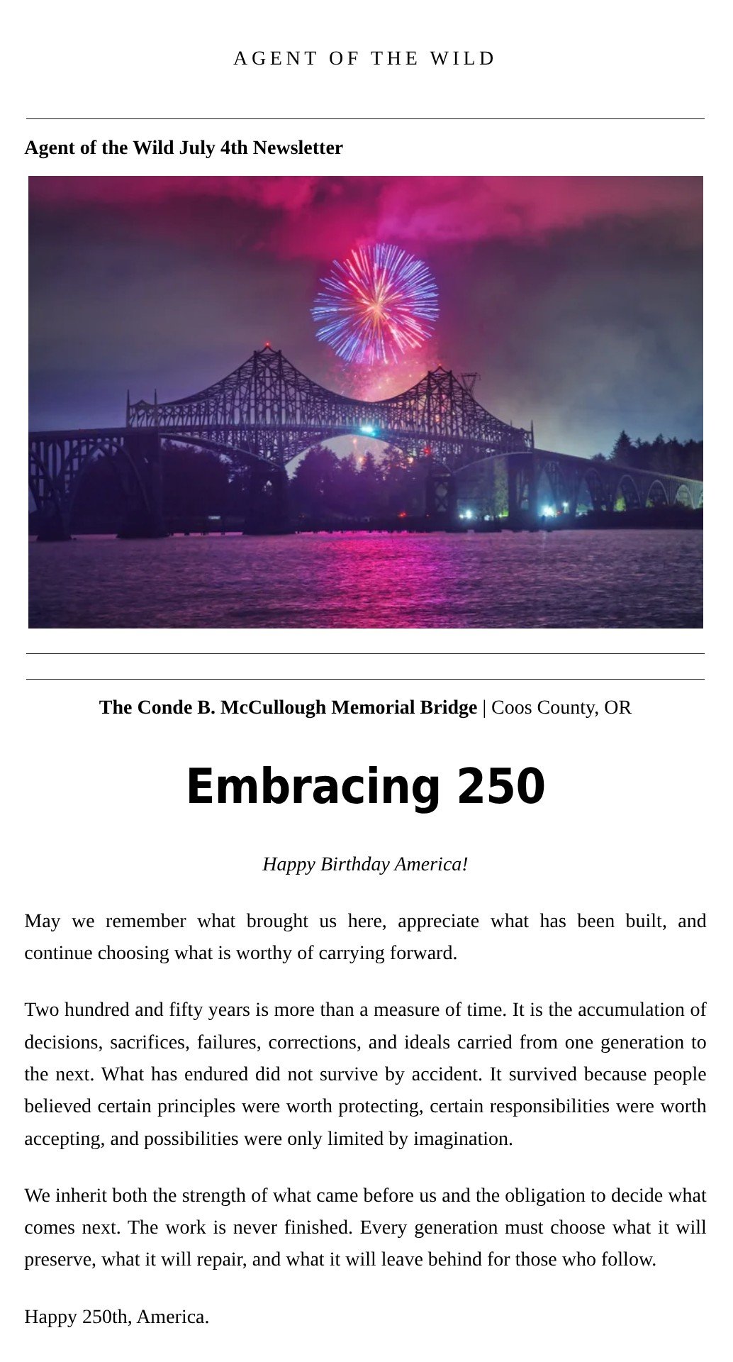 Celebrating 250 Years July 4th on the Oregon Coast
