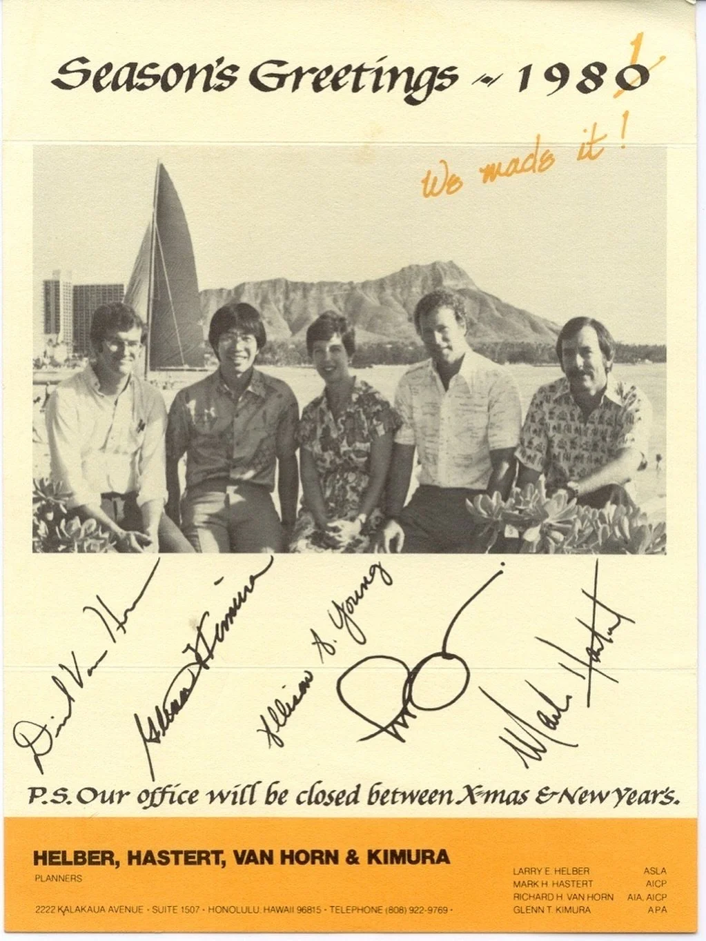 In 1980, HHF Planners began with a small team, a big dream, and a shared commitment to making Hawai&lsquo;i a better place.

45 years later, that same passion drives our work and we&rsquo;re celebrating this milestone by giving back through our HHF F