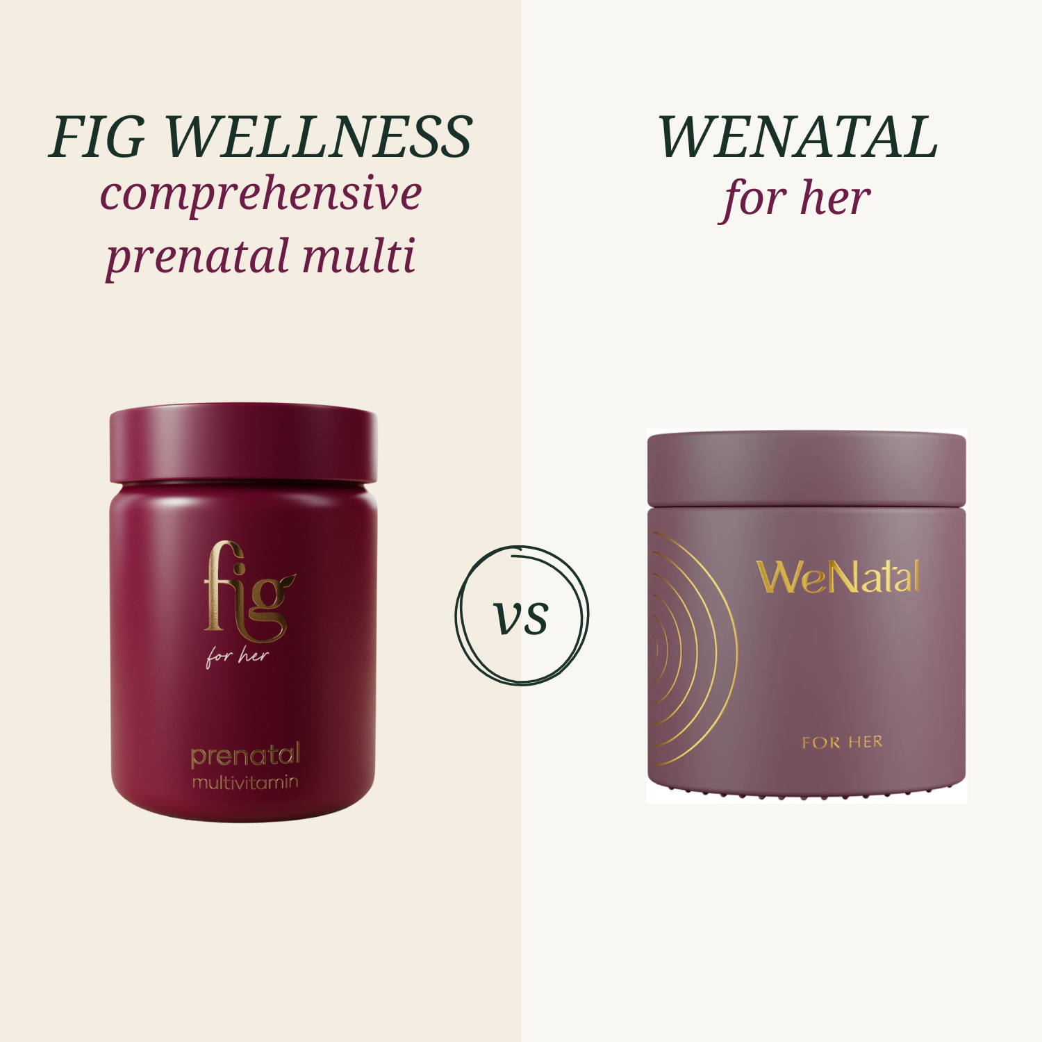 WeNatal Prenatal vs. Fig Wellness Comprehensive Prenatal Multivitamin: What is the best prenatal supplement?