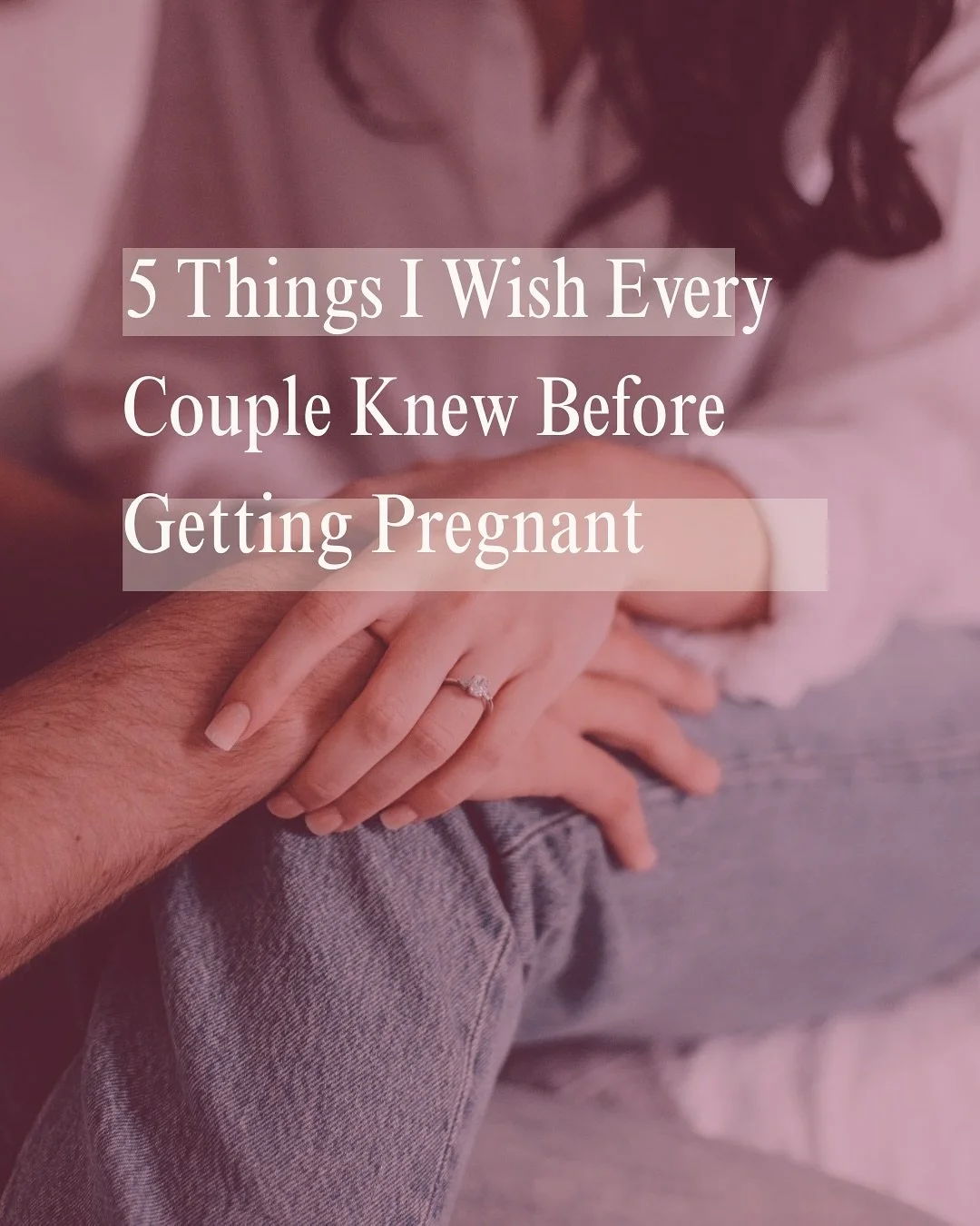 I have walked alongside over 500 couples in preconception and something I never want anyone to feel while preparing for the most exciting life transition is STRESS. 

I realized several years ago that creating a clear and strategic roadmap for couple