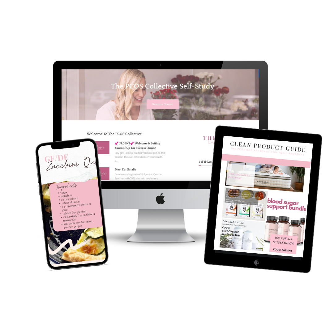 PCOS self study course covering diet, lifestyle, exercise