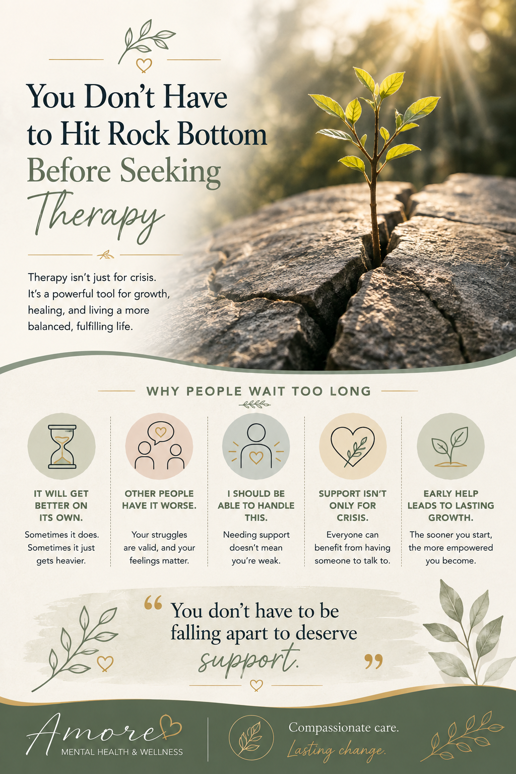 You Don't Have to Hit Rock Bottom Before Seeking Therapy