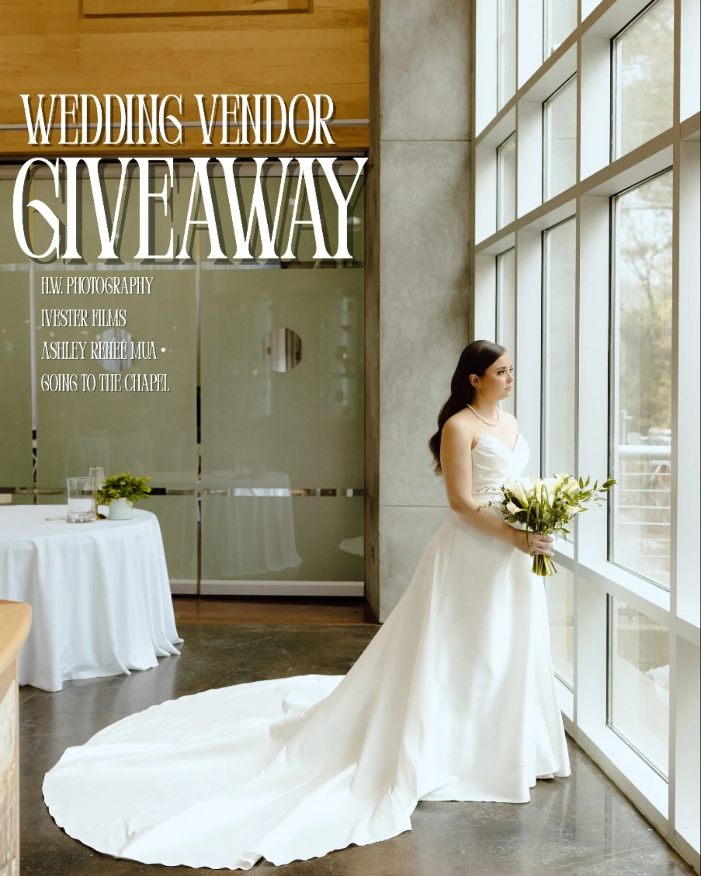 π€©THE Golden Ticket Wedding Giveaway π€©
πβ¨ ENGAGED AND GETTING MARRIED 2026? THIS ONE’S FOR YOU! β¨π
H.W. Photography, Ivester Films, “Going to the Chapel,” and Ashley Renee MUA are teaming up to give away Photo + Video coverage, t