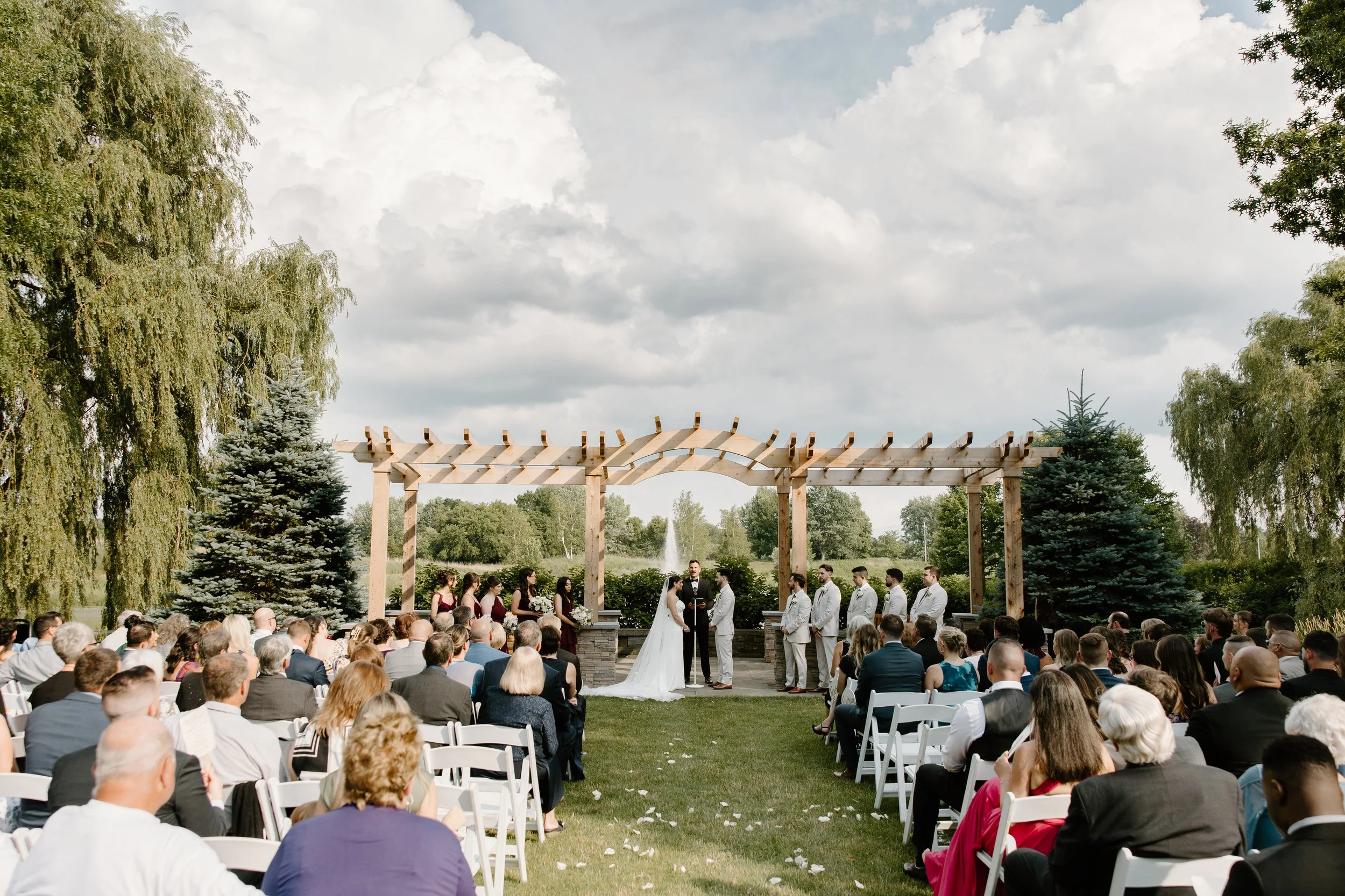 Bride and Groom Ceremony at Turning Stone Resort in Syracuse, NY
