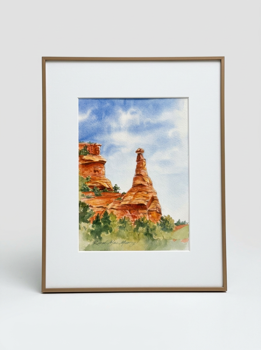Original Watercolor - Kachina Woman, Boynton Canyon