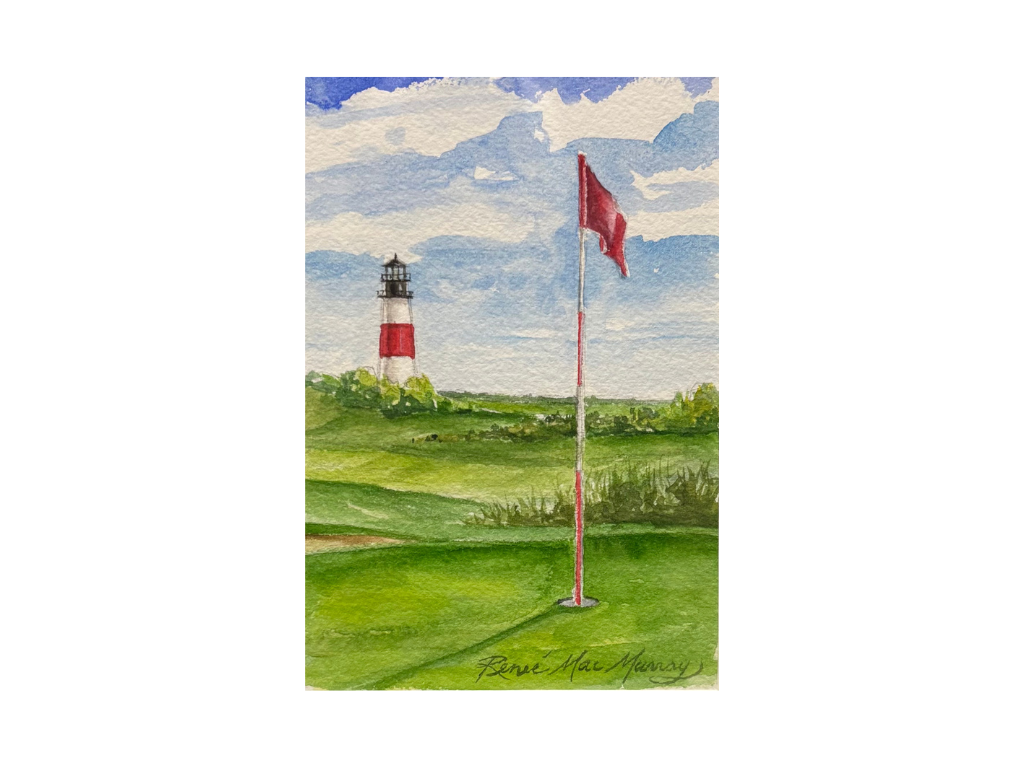 Sankaty Head Golf Club Flag - Print