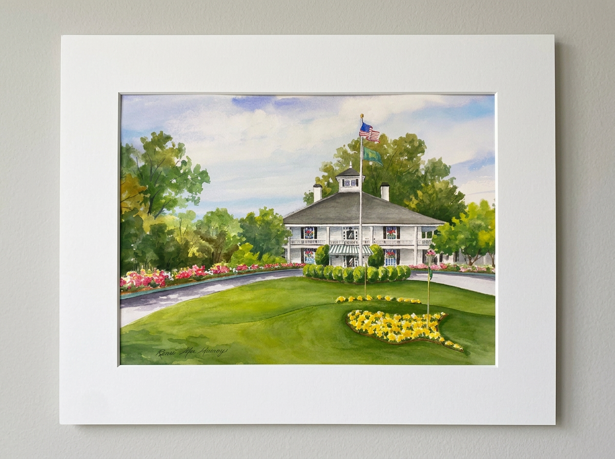 The Augusta National Clubhouse Print