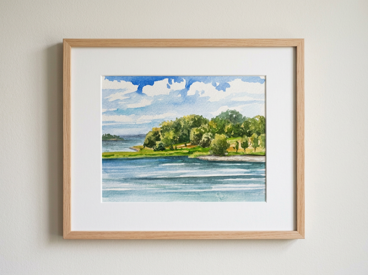 Original Watercolor Sketch  - World's End, Hingham Ma