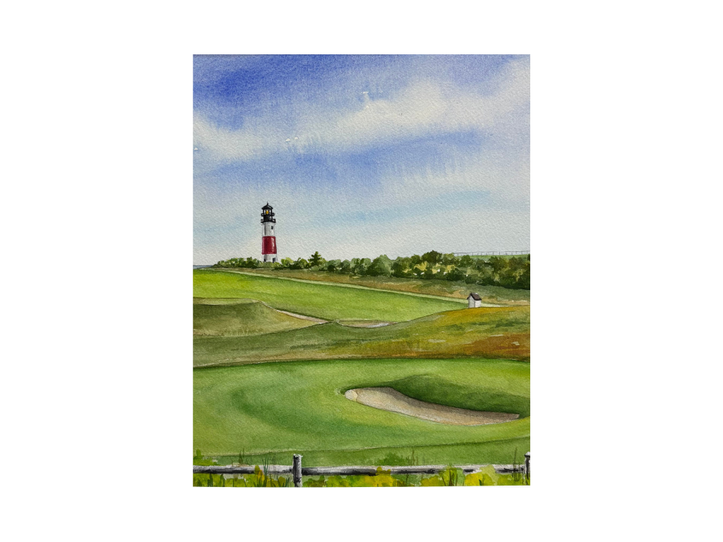 Sankaty Head Golf Club Lighthouse - Print