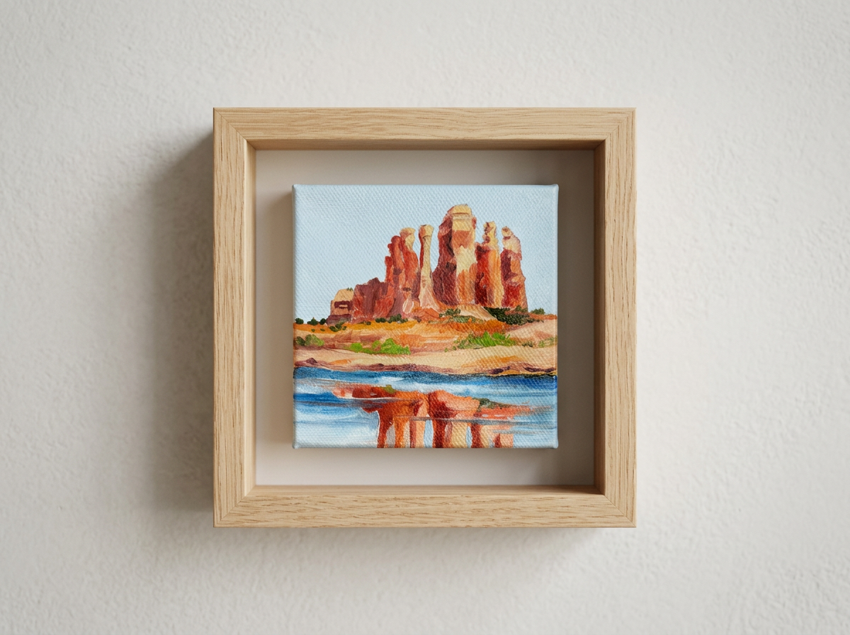 Original Oil - Cathedral Rock Reflection