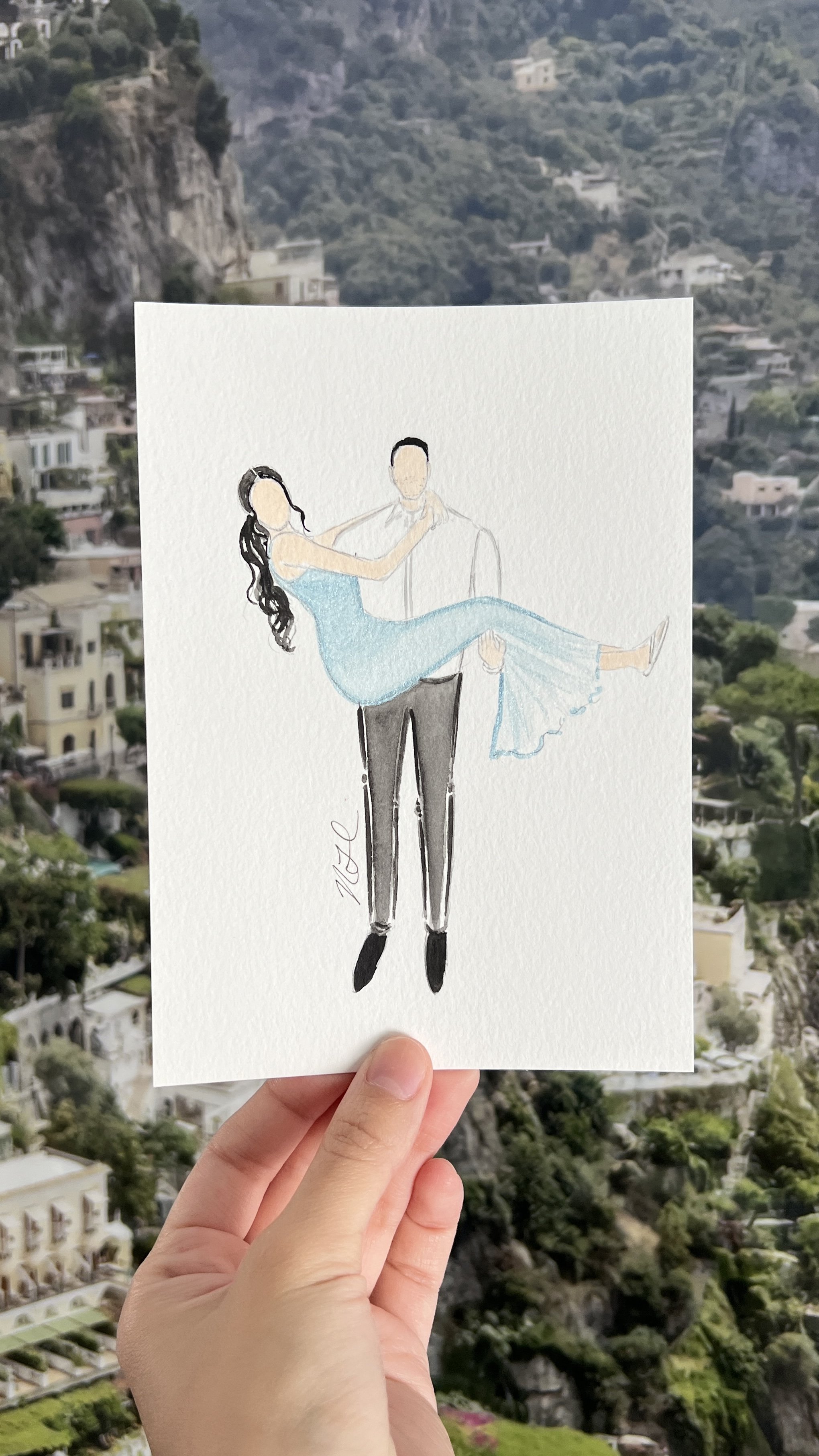 Live watercolor guest portraits