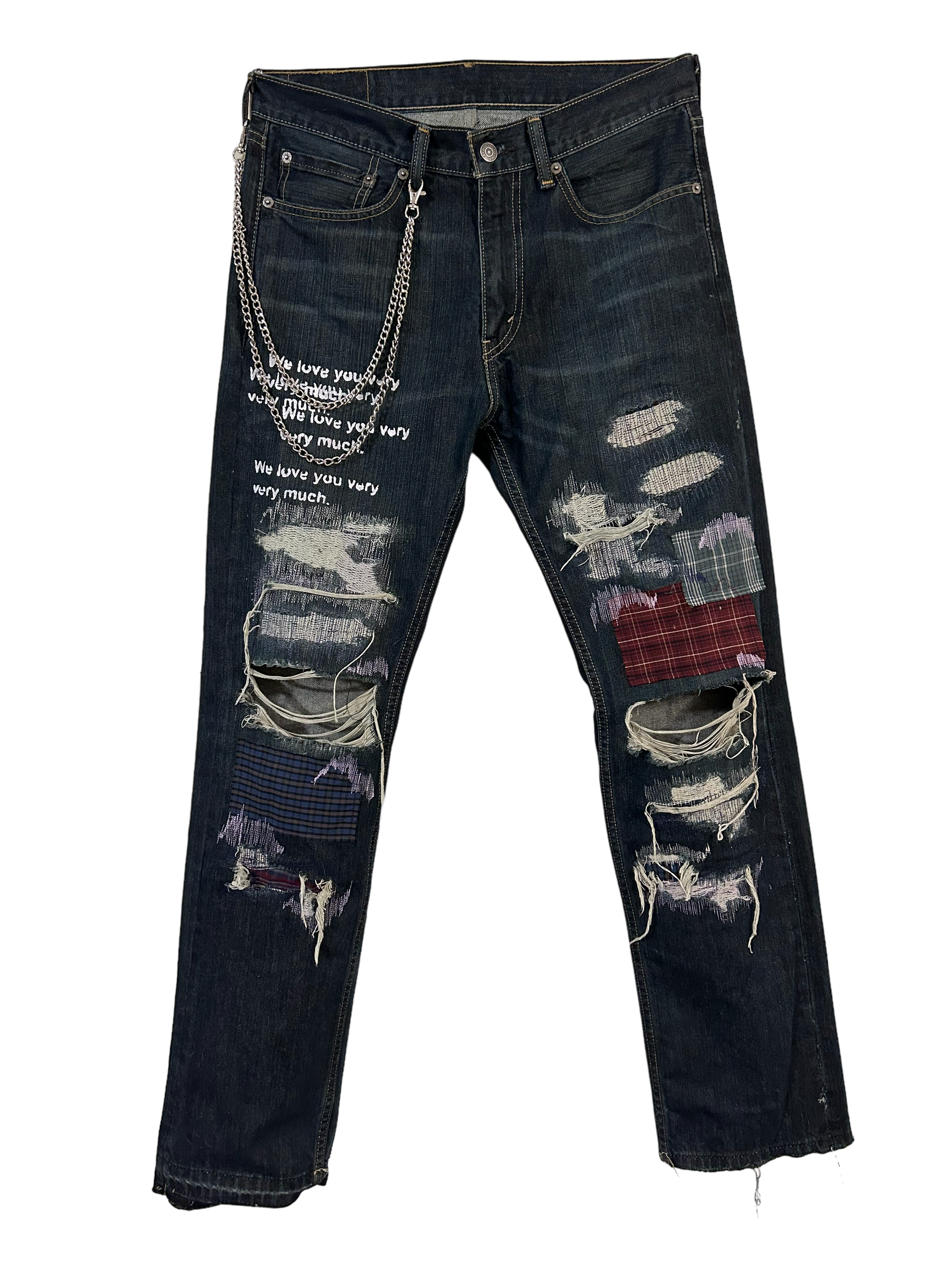 Four ü patch work denim
