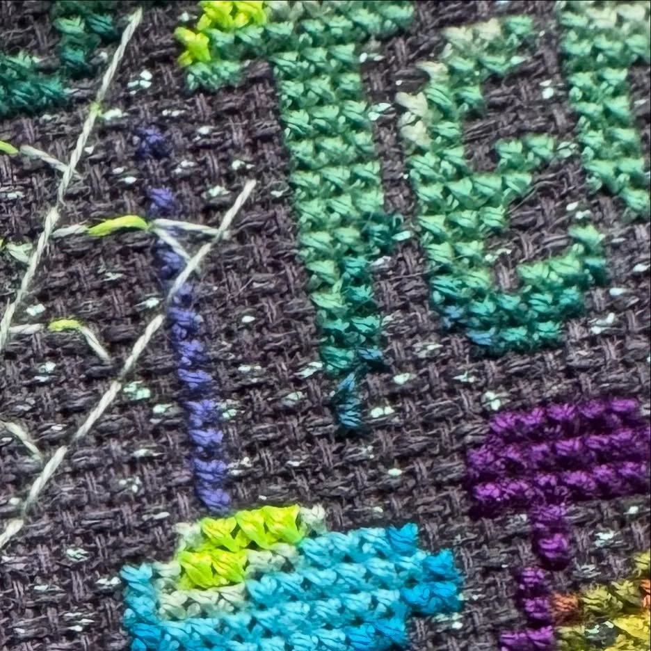 Sneak peek of Part 4 of the Toadghoul Terrorarium SAL, coming tomorrow 🍄

Any guesses what it is and/or what real life mushroom it was inspired by?

Model stitched by @stitchyqueentre on Midnight Opal Aida by @witchsgardencrafts 

But if you&rsquo;d