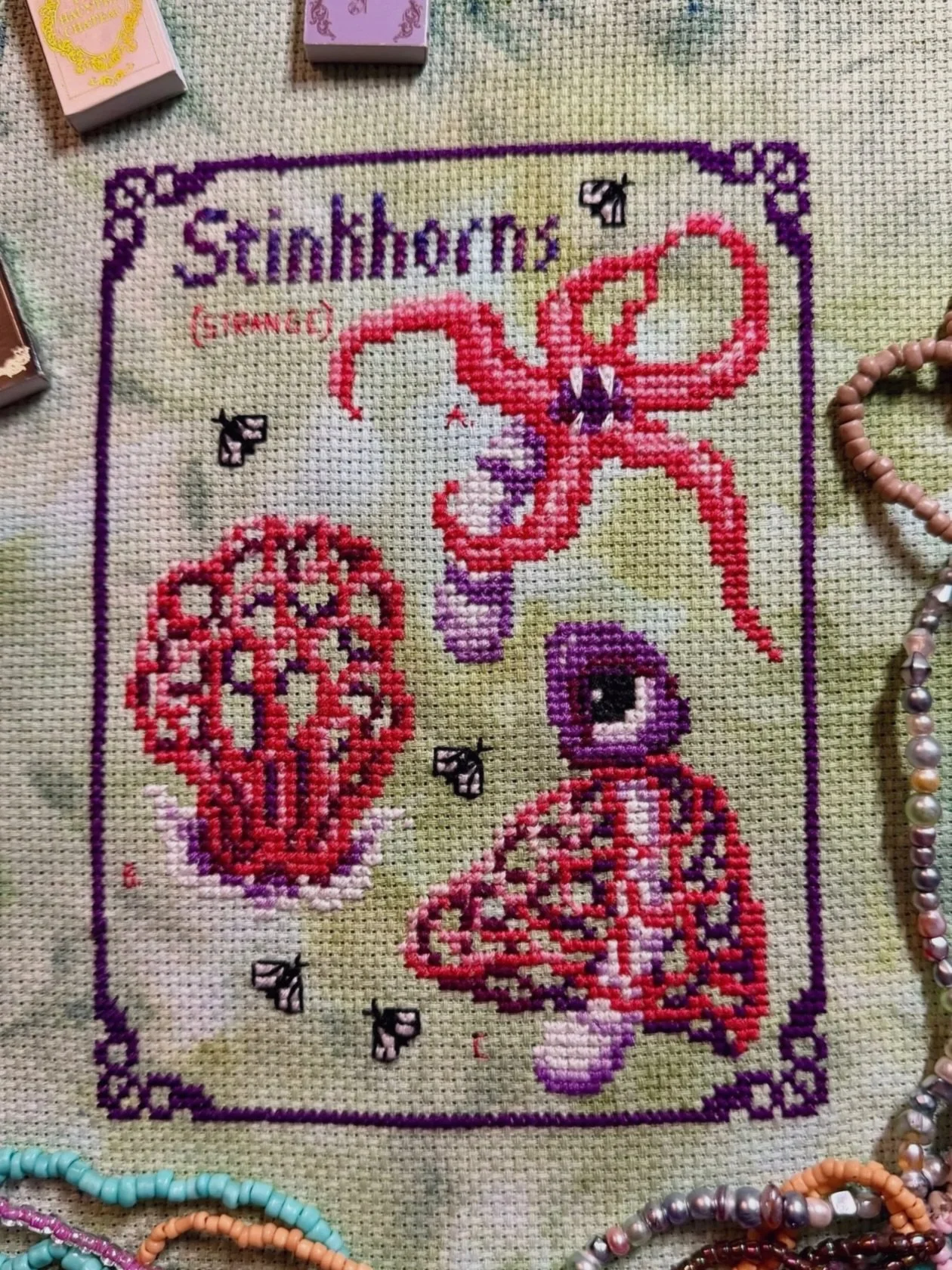 🍄Strange Stinkhorn Field Sketch🍄

I created this pattern as a little thank you to everyone who participated in the Toadghoul Terrorarium Stitchalong 🖤 It is inspired by stinkhorn mushrooms, which come in quite a variety of shapes but all produce a