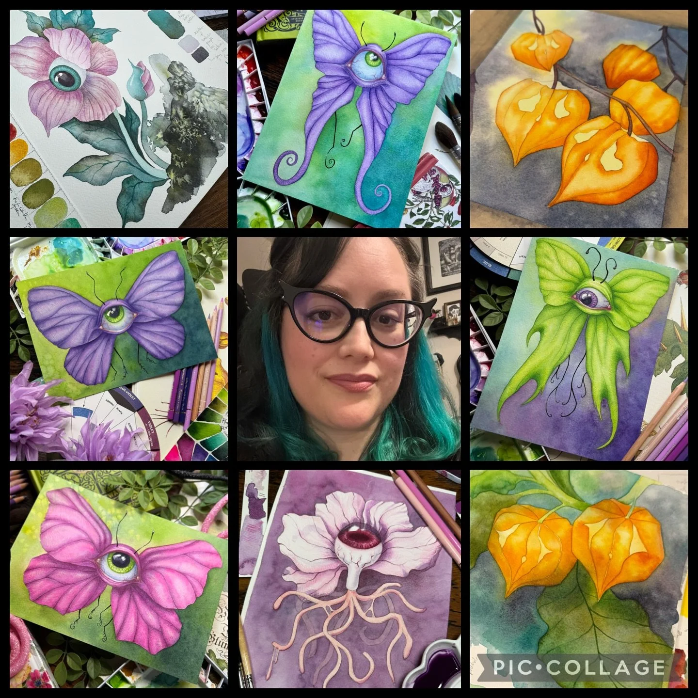 Overall, not a bad year for Noctiflora Designs! Excited for all of the projects I have planned for 2026, both cross stitch and painting 🖤 Forever grateful for all of your support 🥰  Wishing everyone a happy new year ✨

#noctifloradesigns #watercolo