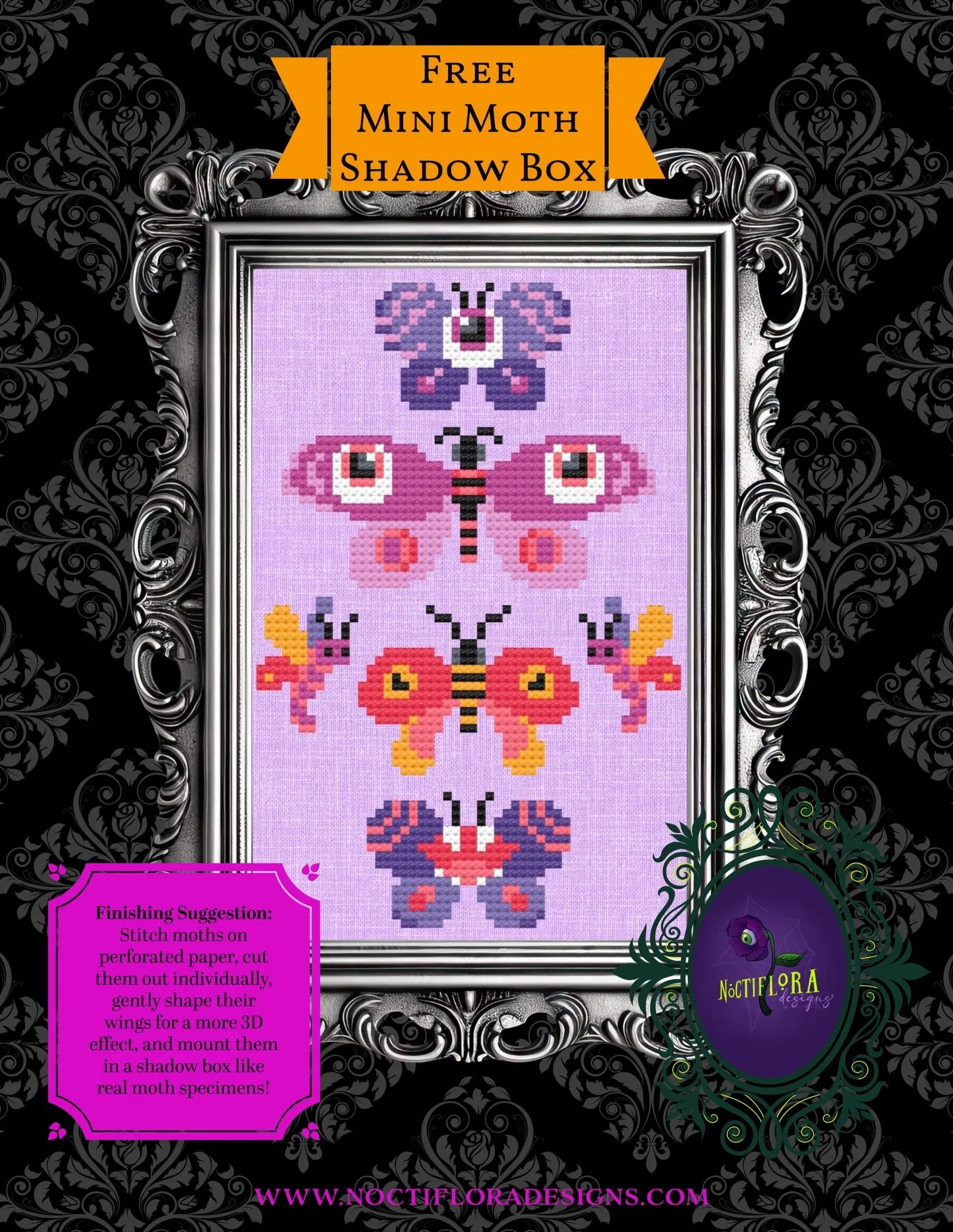 To celebrate 10k followers here on Instagram, I&rsquo;ve made a little freebie pattern for you!! It&rsquo;s a small, beginner-friendly pattern designed to be stitched on perforated paper so the individual insects can be cut out and displayed in a sha