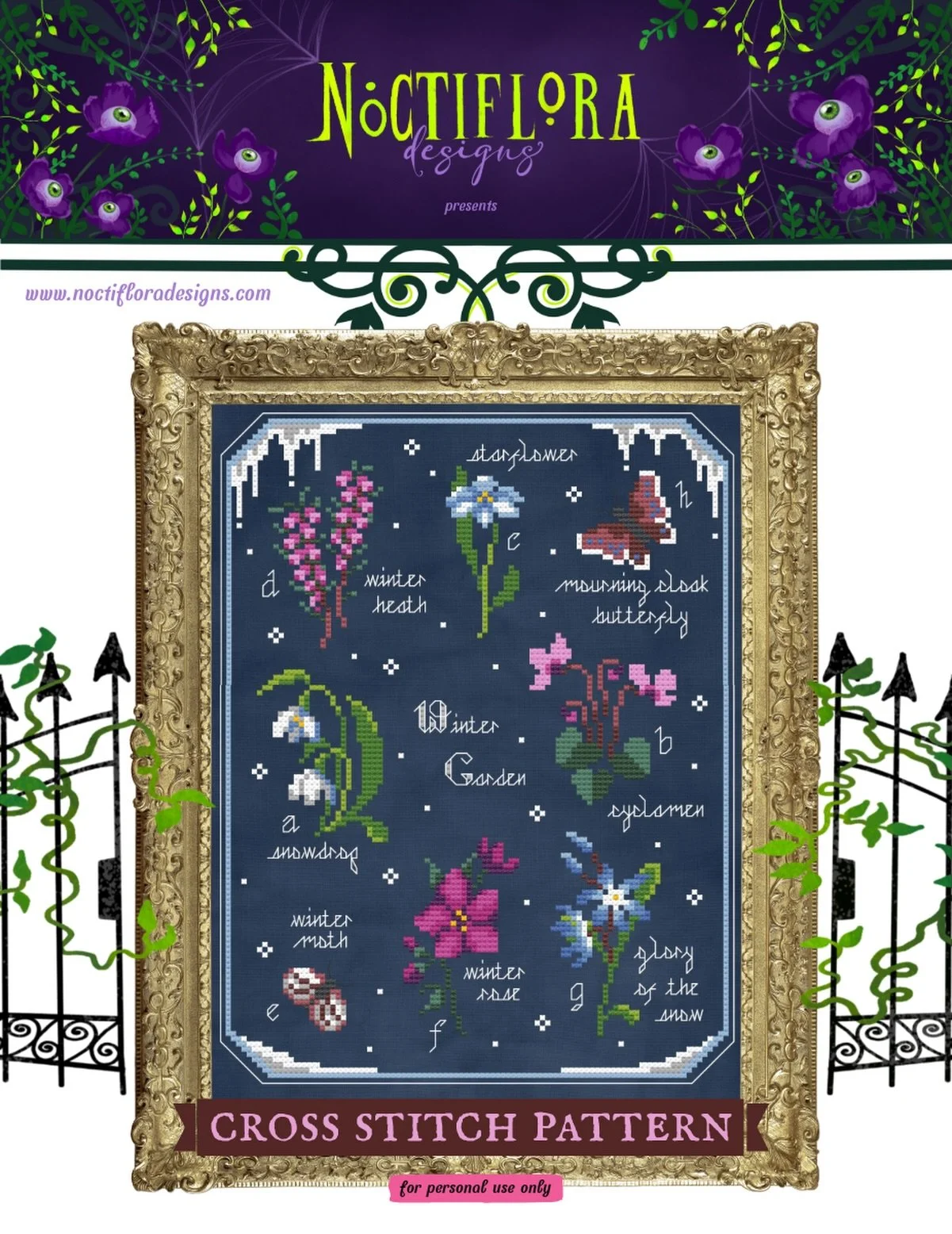 A lush garden grows even as snowflakes fall and snow gathers. Grab a fuzzy blanket and a warm drink, it&rsquo;s time for cozy winter stitching! 

This pattern was chosen by my lovely patrons and is available now to Fangtrap Seedling members 🌱

#cros