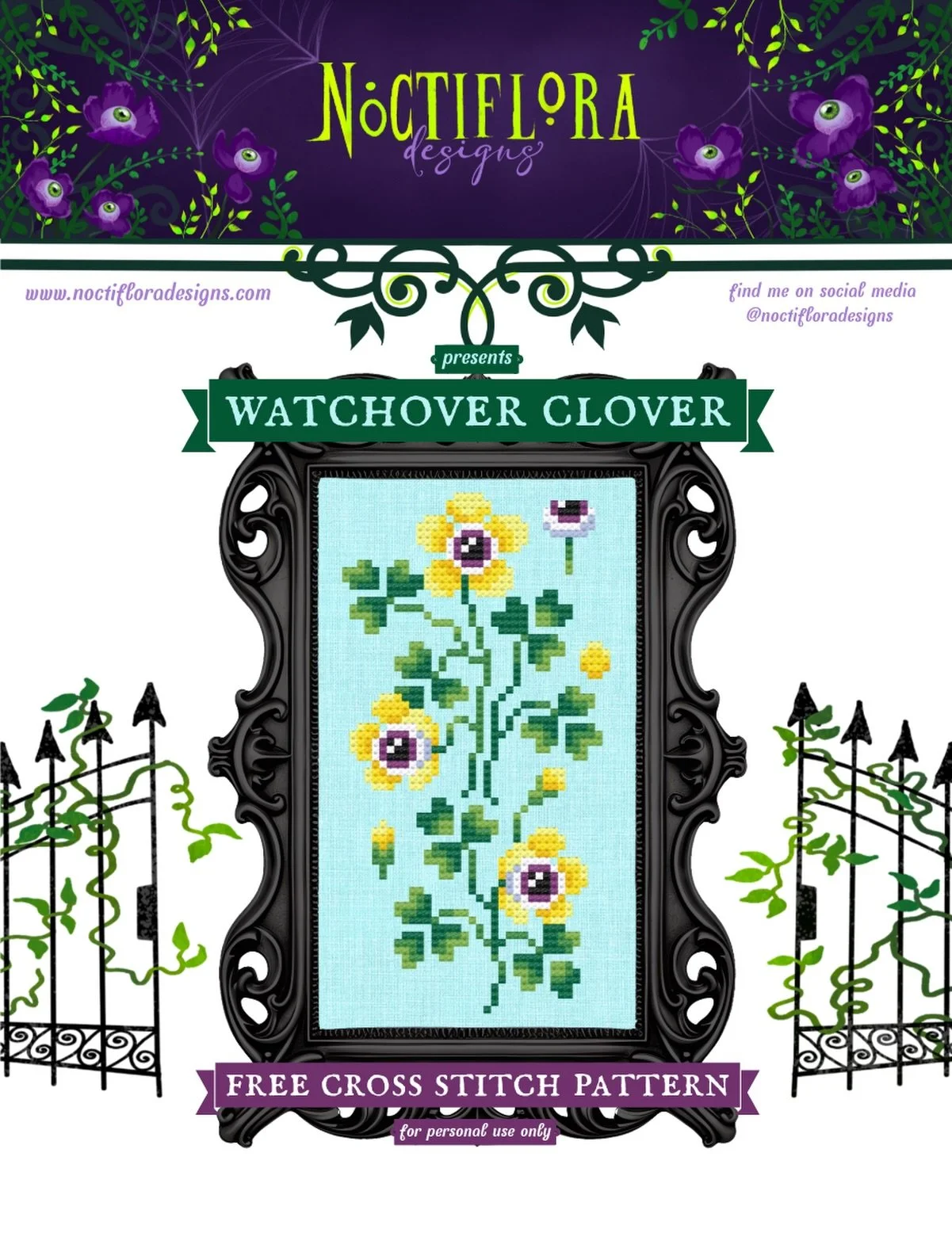 Watchover Clover&mdash;a FREE cross stitch pattern to celebrate St. Patrick&rsquo;s Day ☘️ 

You can find this beginner-friendly pattern on my website and Patreon. Hope you enjoy! 

#crossstitch #freecrossstitchpattern #crossstitchfreebie #moderncros