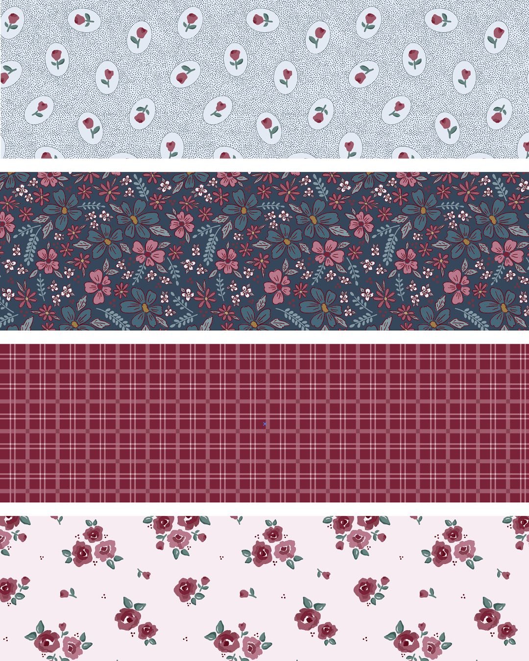 Crimson Rose features rich autumn colours, hand painted vintage inspired florals and timeless plaids, stripes and checks. &hearts;️🌹&hearts;️

Shop now at the link in my bio @thimbleberry_cottage

#thimbleberrycottage #autumnfabric #autumnvibes #gir