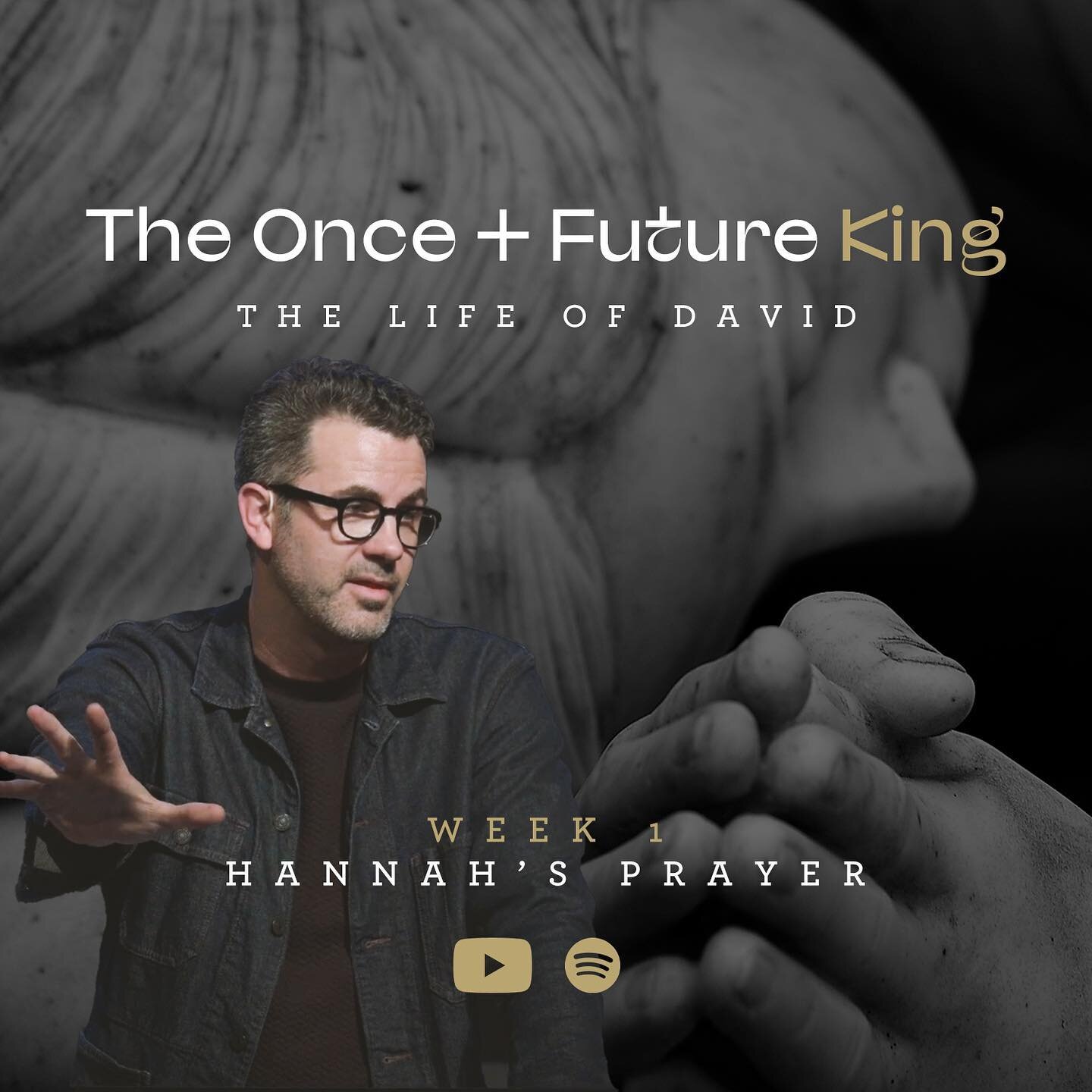 On Sunday we kicked off our new sermon series 'The Once + Future King - The Life of David'! Catch up on week 1 or watch or listen again by heading to the link in our bio!