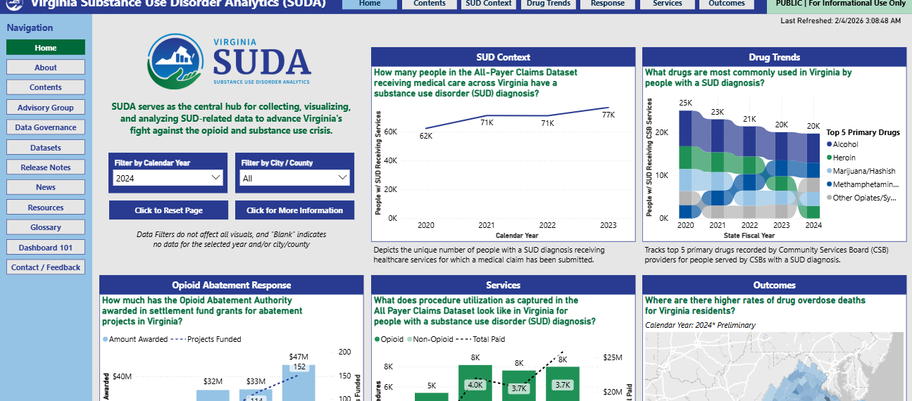 Virginia Substance Use Disorder Analytics (SUDA)