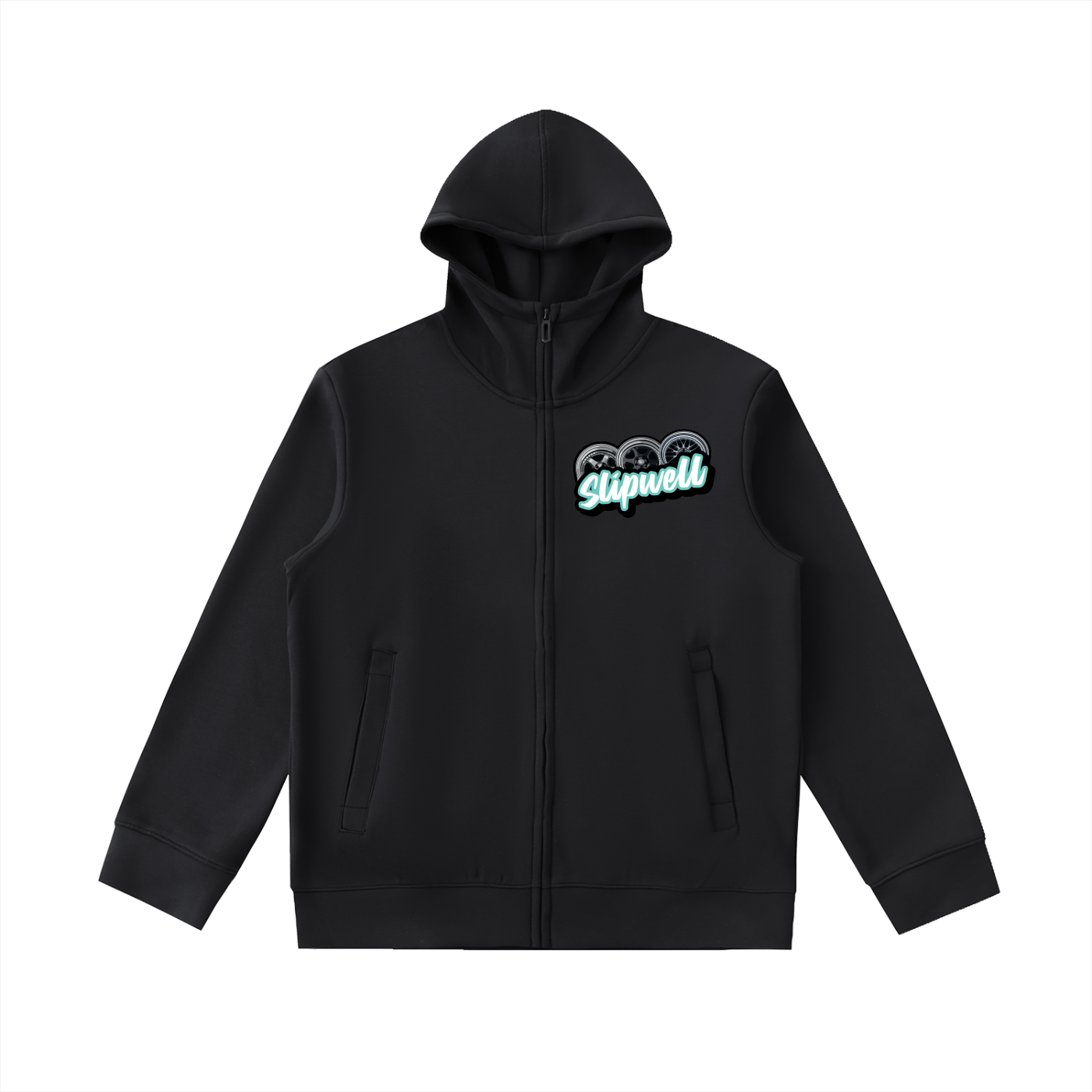 Slipwell High Neck Zip-Up Hoodie