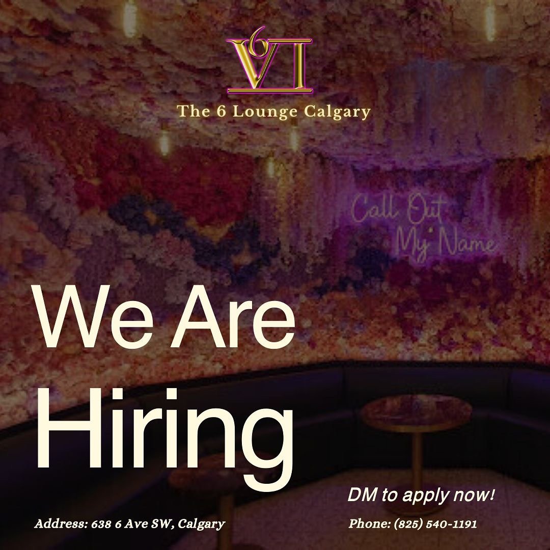Come join our team at the 6 lounge! 

To making unforgettable memories and a summer to remember together. Start your journey with us today where everyday is an adventure 🚀 

Apply now via DM or email us
@info@the6canada.com