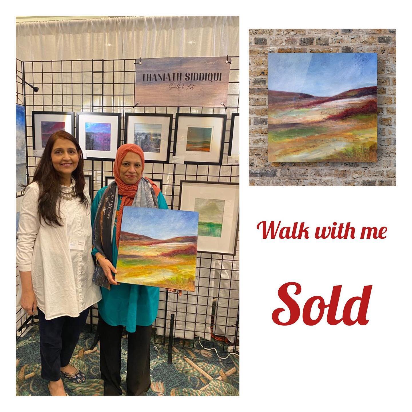 Another long drive just to visit me ❤️ She came all the way from Ajax!! So happy Walk With me will always be cherished in a beautiful home❤️

Sold @artsonthecredit April Fine Art Show 😊. You can check out the story behind this painting on my website