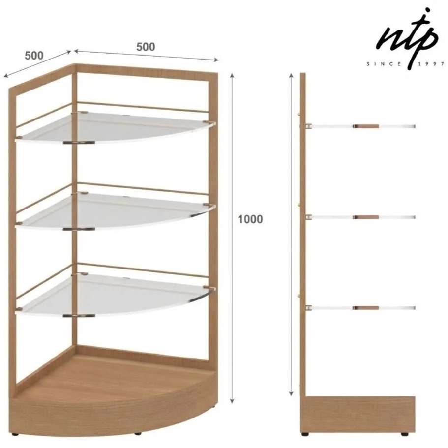 KỆ GÓC TG - SẮT VÂN GỖ