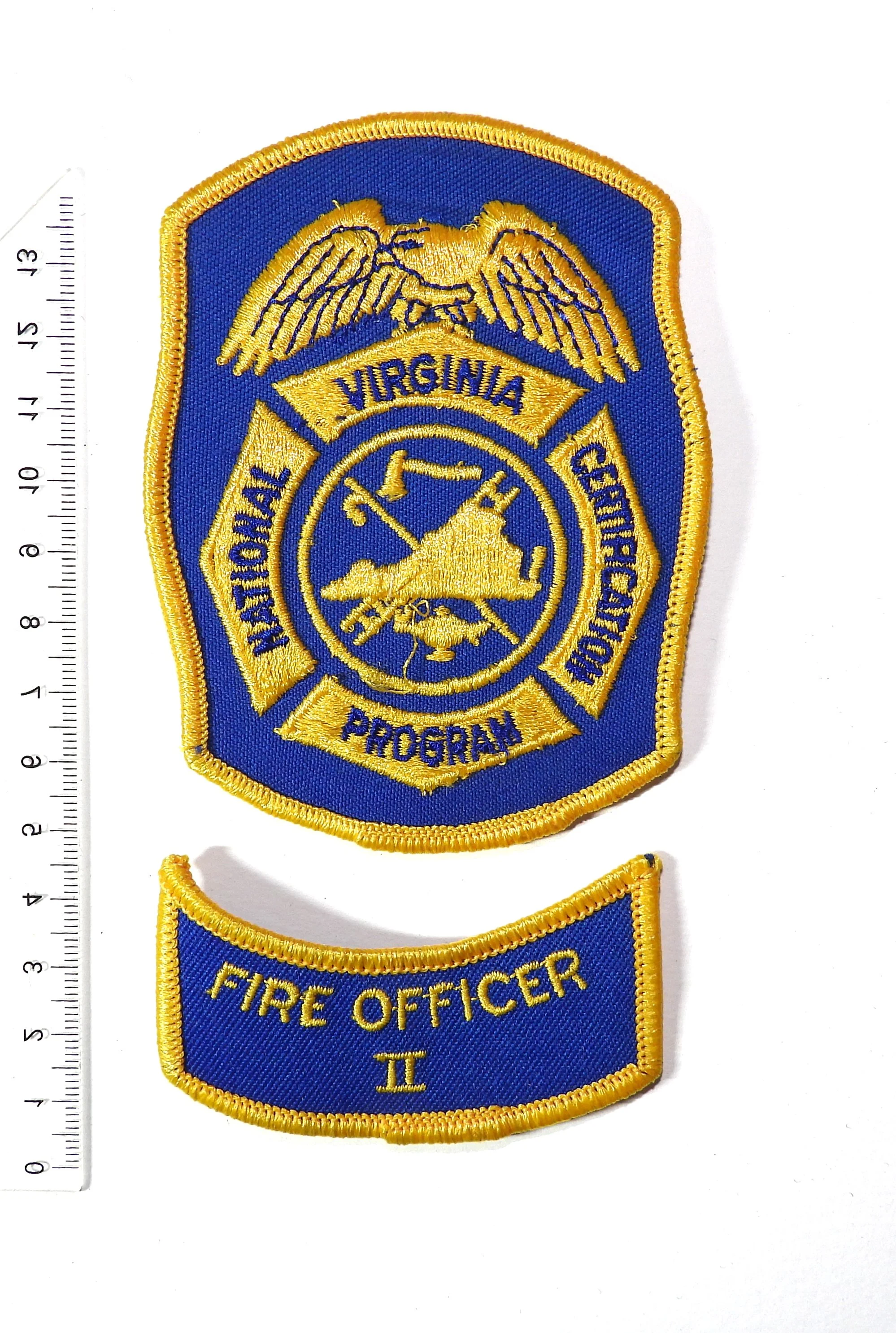 Virginia National Certification Program Fire Officer Level II Patch. Virginia, USA.