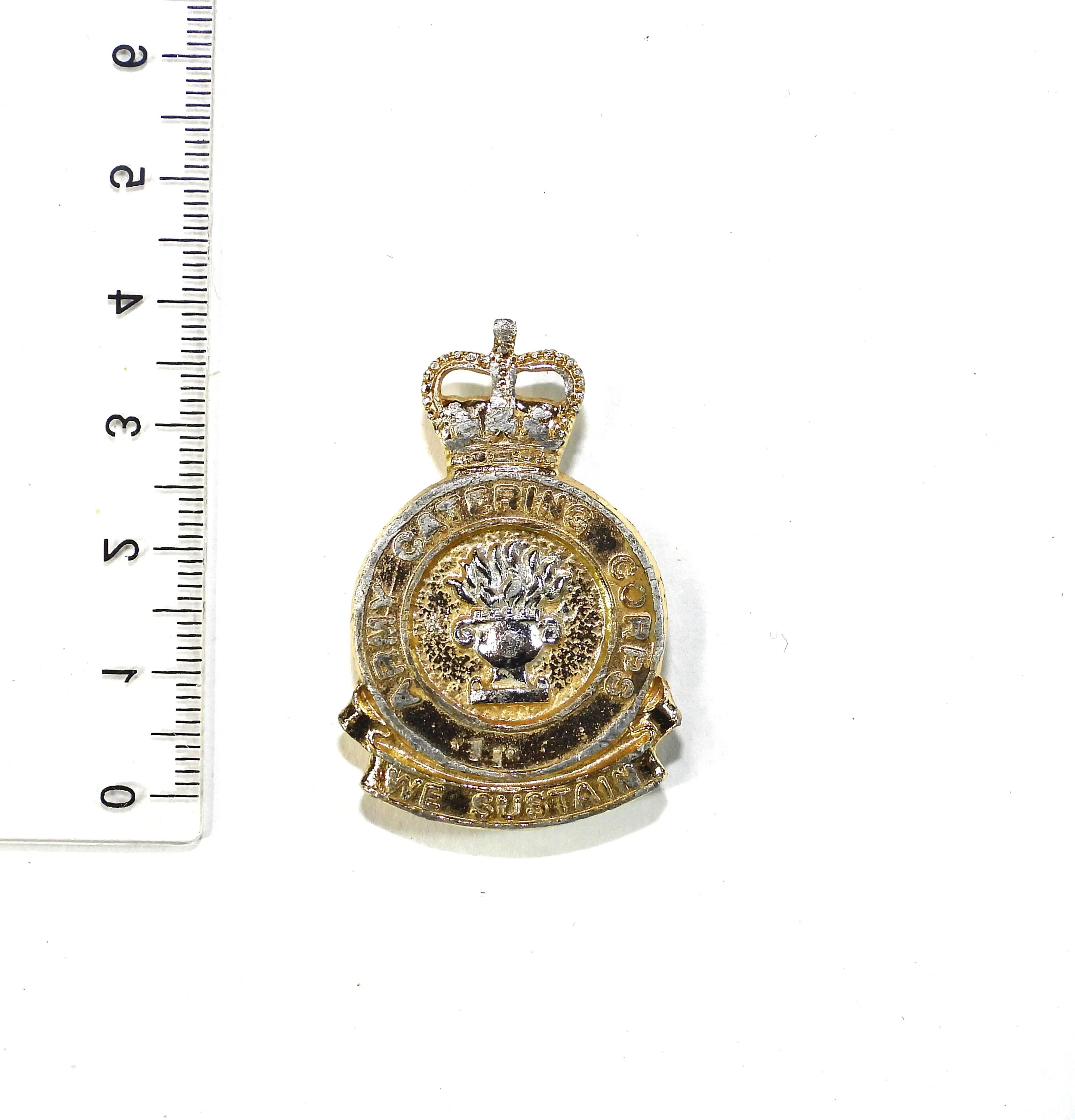 Army Catering Corps Anodised Cap Badge. United Kingdom.