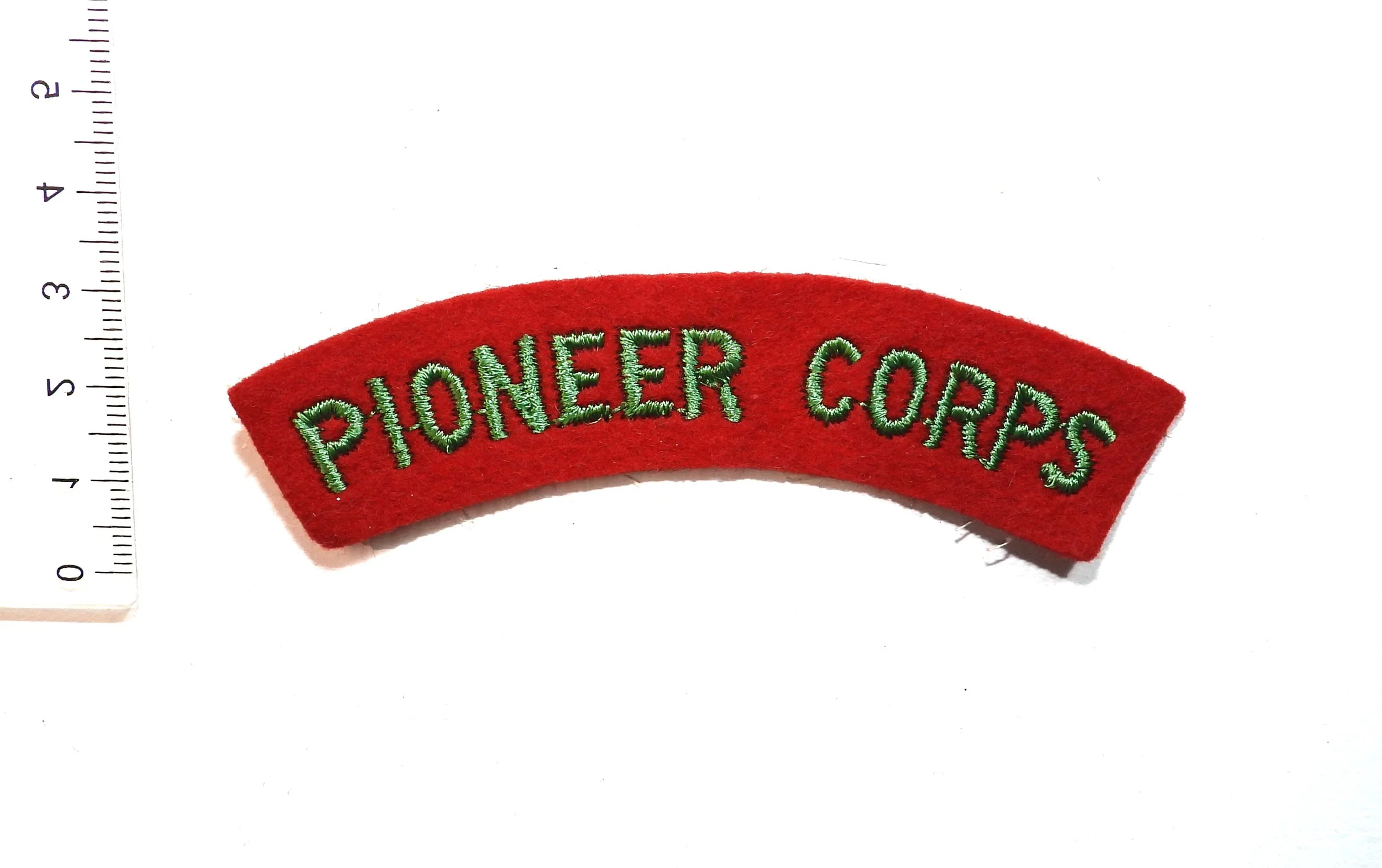 Pioneer Corps Shoulder Title. British Army.