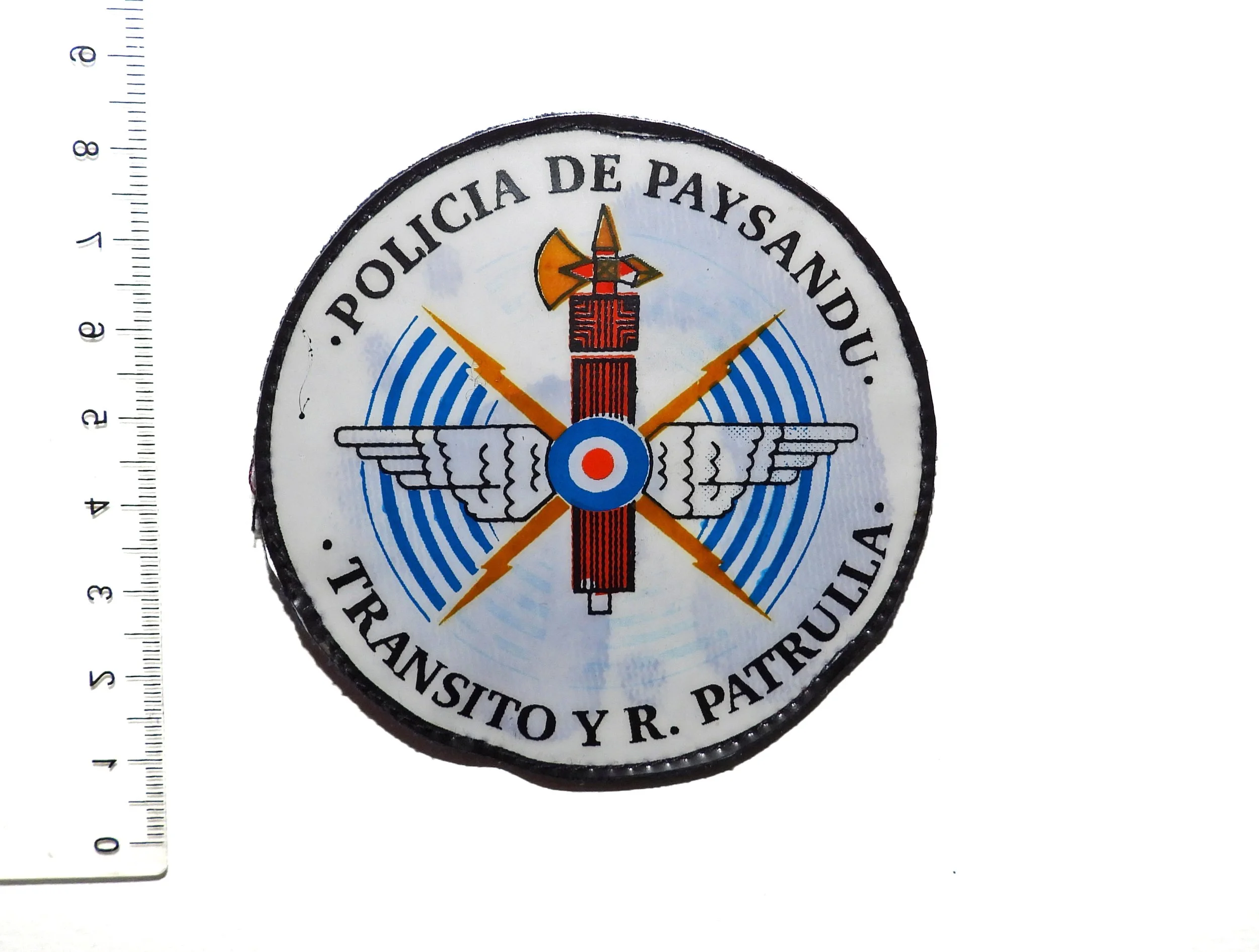 Paysandú Police Traffic and Radio Patrol Patch. Uruguay Police.