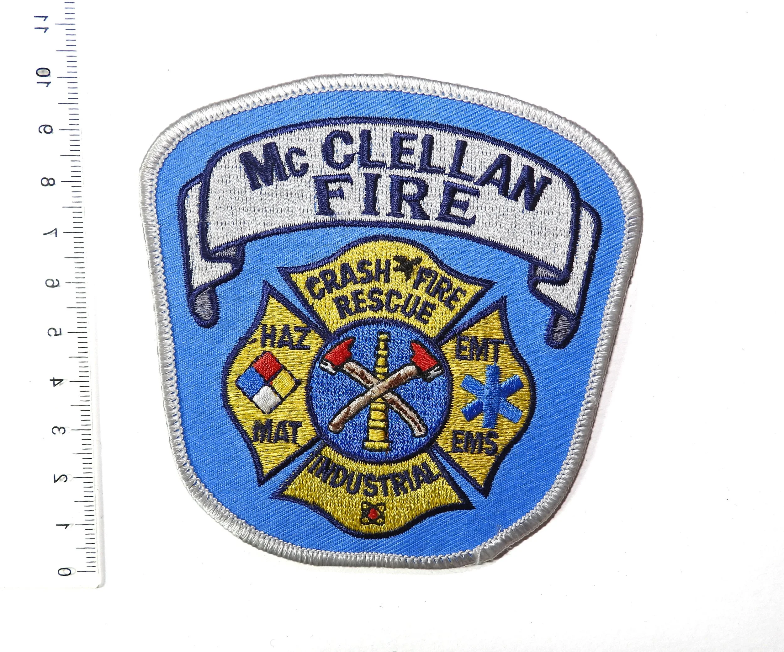 United States McClellan Air Force (USAF) Base Fire Department Patch. California, USA.