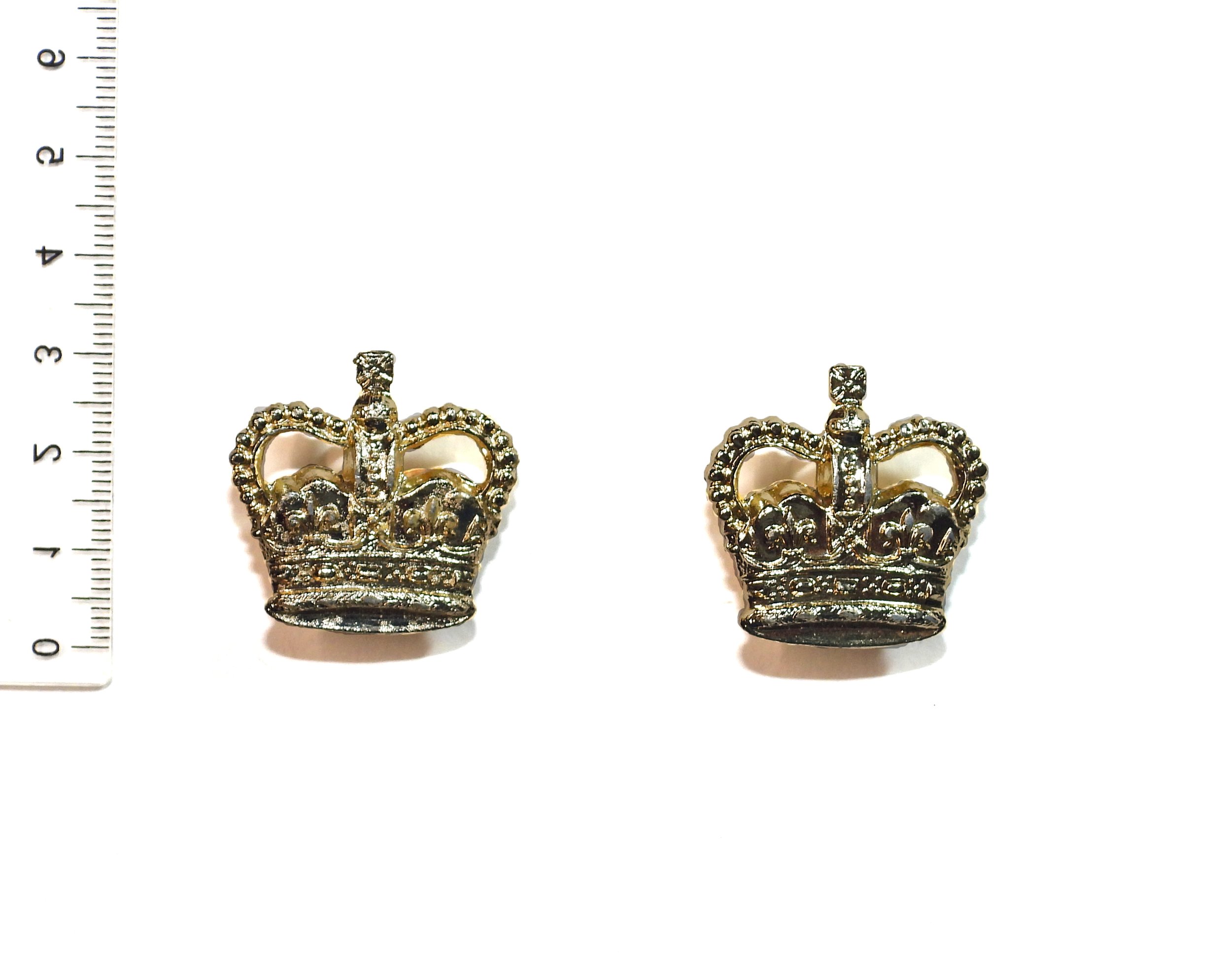 British Army Warrant Officer Class 2 (WO2) Anodised Rank Badges Pair. United Kingdom.