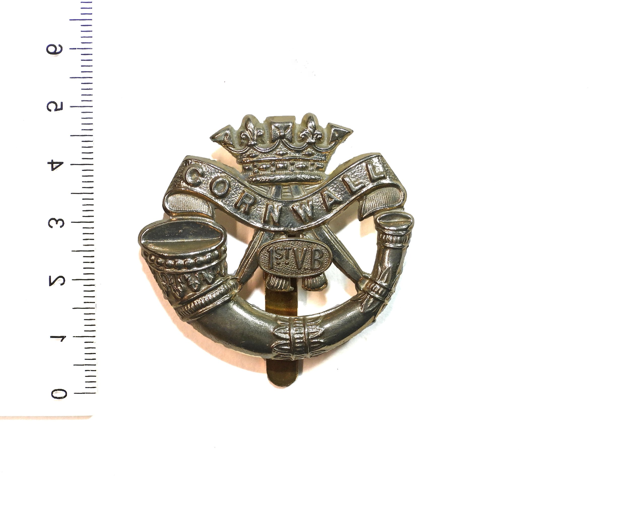 1st Volunteer Battalion, Duke of Cornwall's Light Infantry 1st. V.B Cap Badge. United Kingdom.