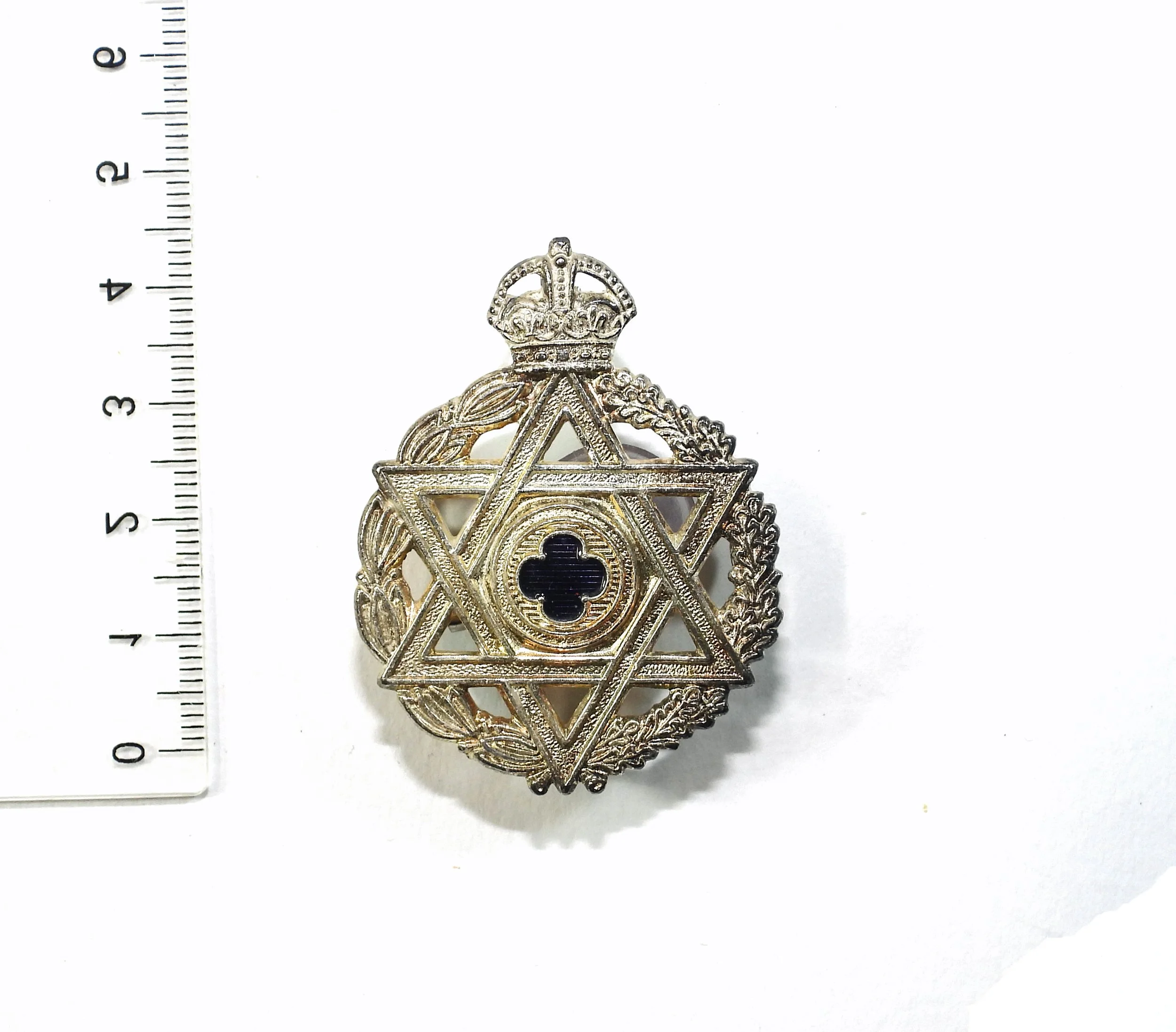 Royal Army Chaplains' Department (Jewish) Cap Badge. United Kingdom.