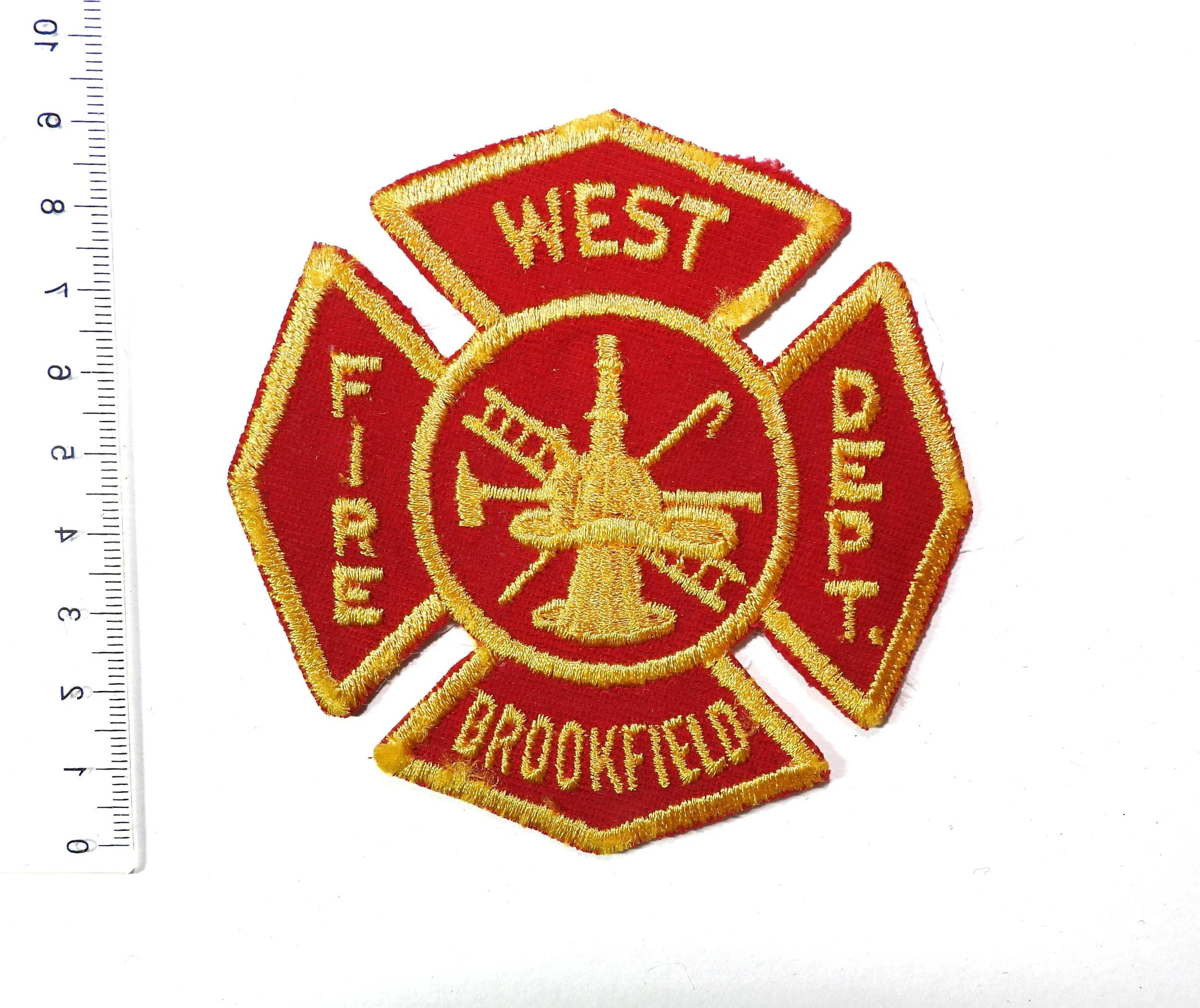 West Brookfield Fire Department Patch. Massachusetts, USA.