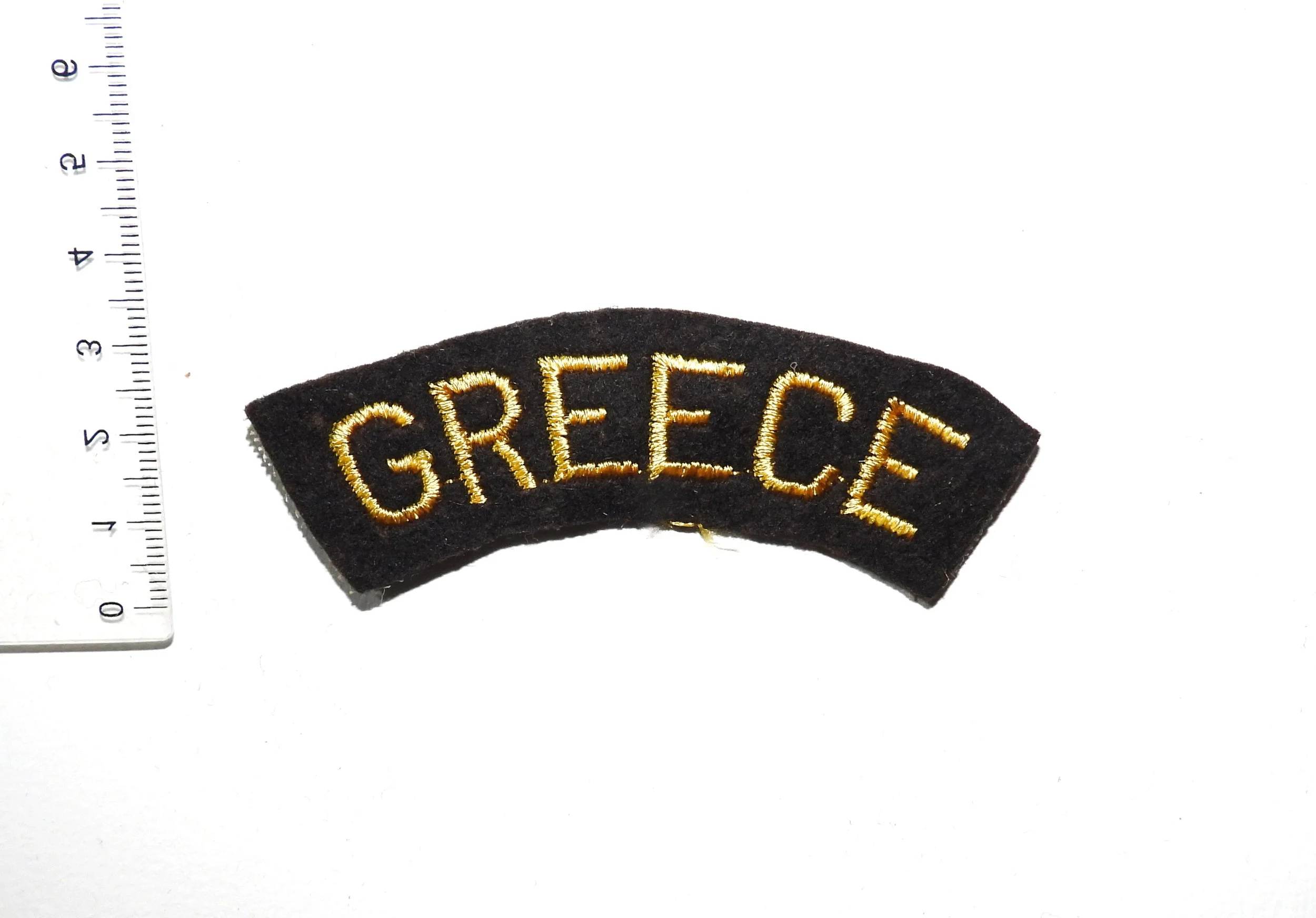 WW2 Greece Nationality Shoulder Title. United Kingdom. Greece.