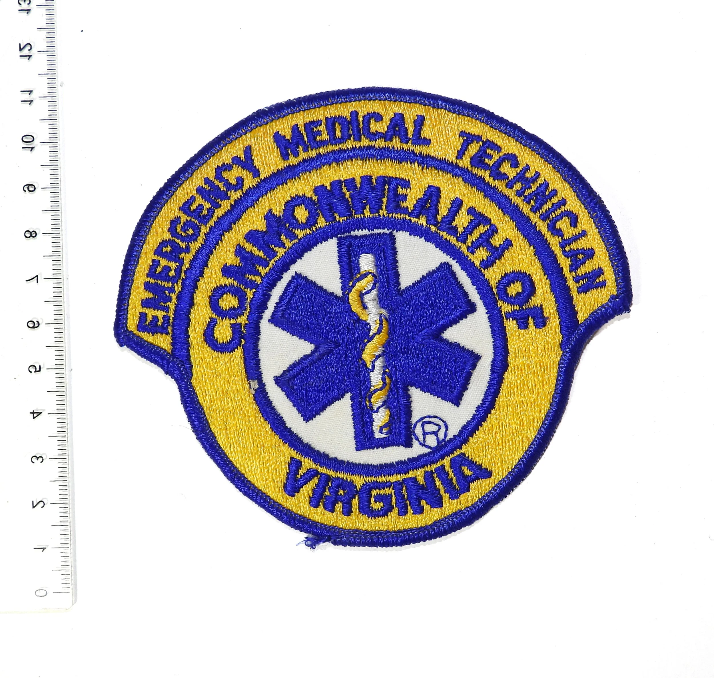 Commonwealth of Virginia Emergency Medical Technician Patch. Virginia, USA.