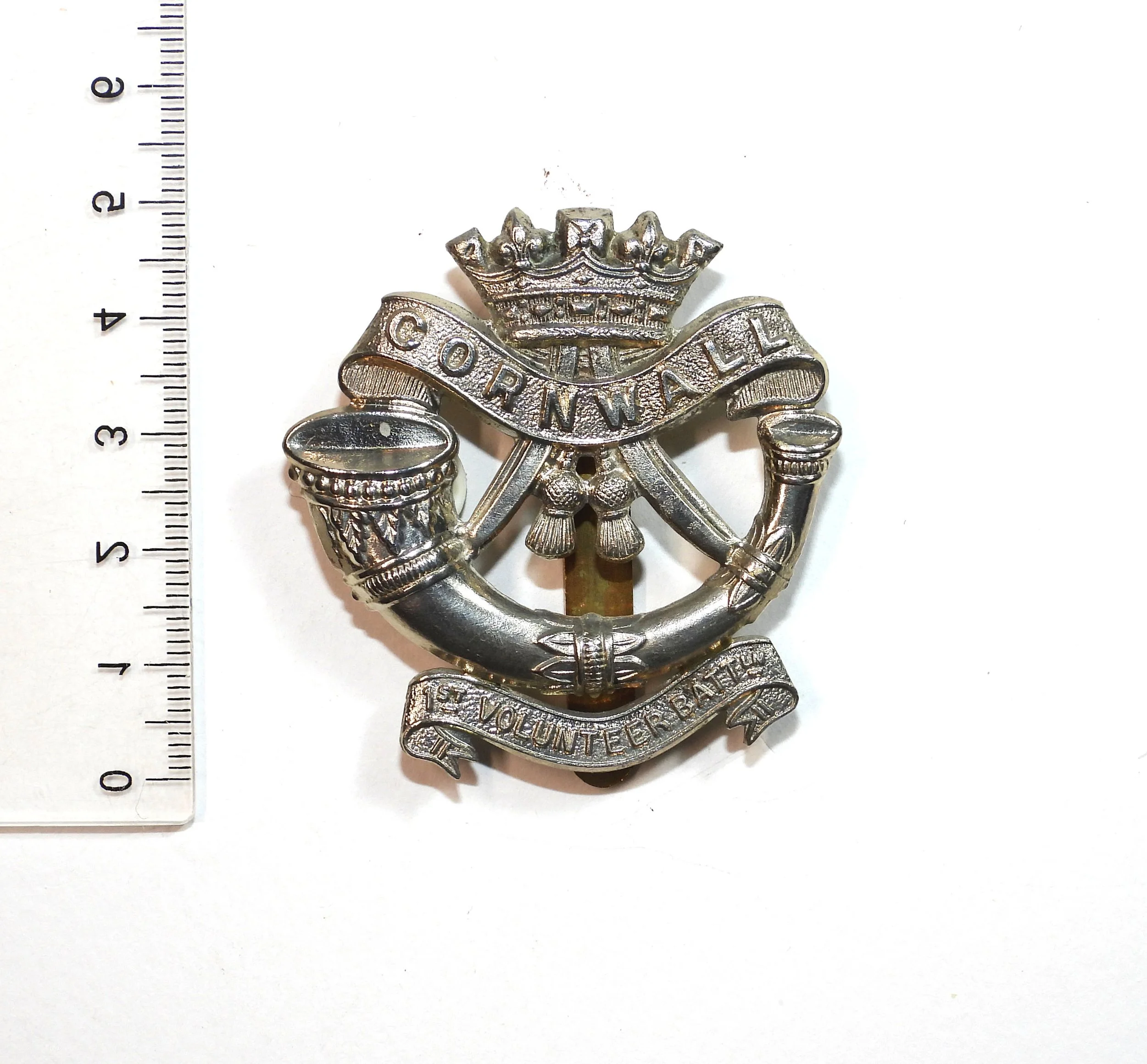 1st Volunteer Battalion, Duke of Cornwall's Light Infantry Cap Badge. United Kingdom.